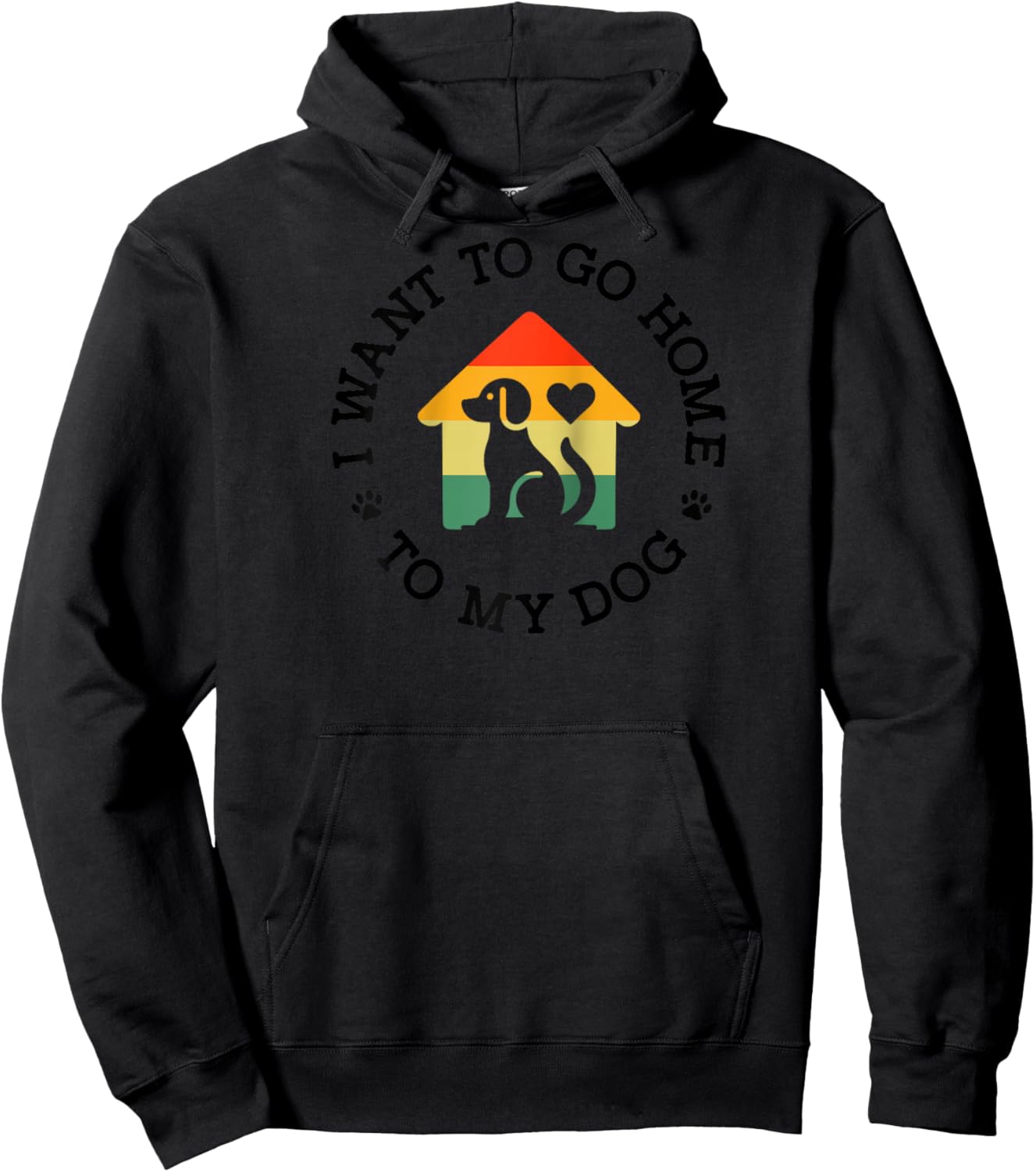 I Want to Go Home to My Dog, Rescue Dog Lover Gifts, Dog Mom Raglan Baseball Hoodie - Hoodie | Black