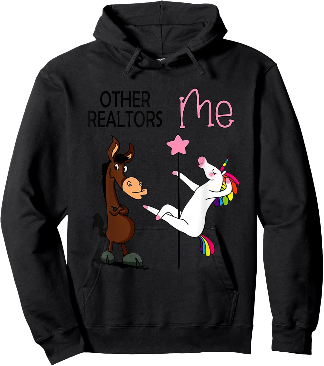 Other Realtors And Me Funny Dance Unicorn Party Hoodie - Hoodie | Black