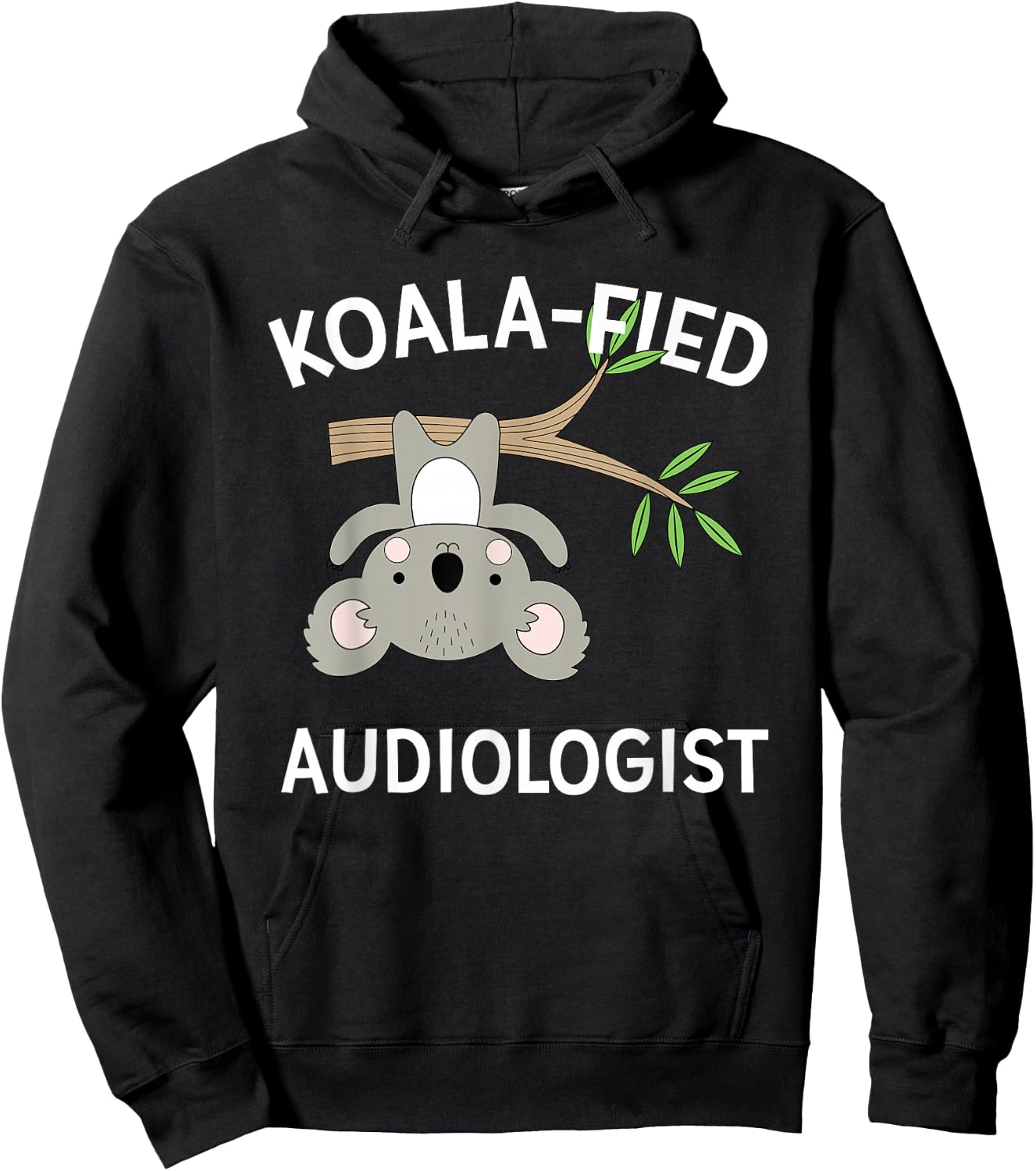 Cute Koala Audiologist Funny Pun Audiology Gift Hoodie - Hoodie | Black
