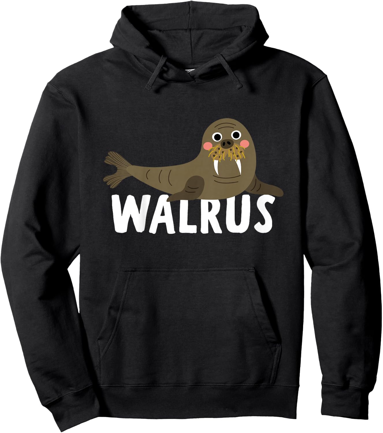 Walrus Shirt For Boys Or Girls | Cute Walrus Gift Hoodie - Hoodie | Black