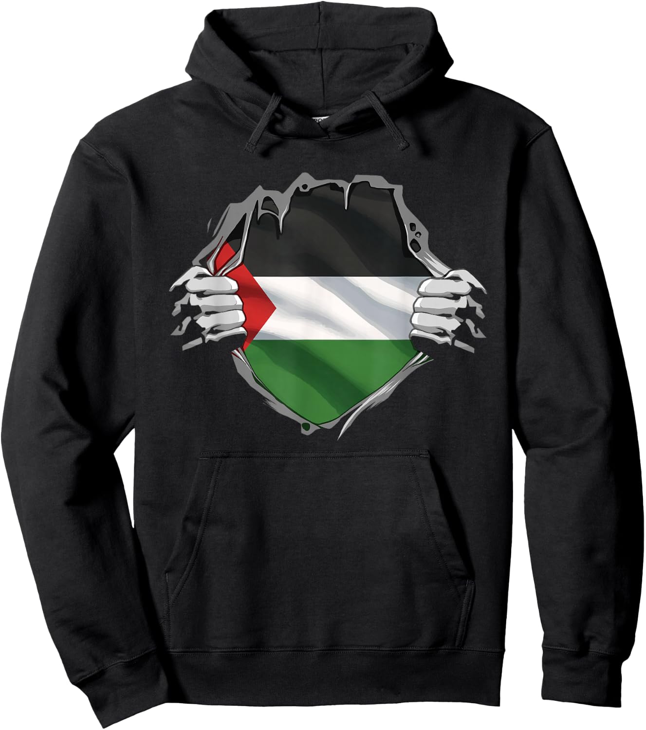 Palestine Shirt Palestinian Flag Arabic Roots Heritage DNA Hoodie - Hoodie | Black