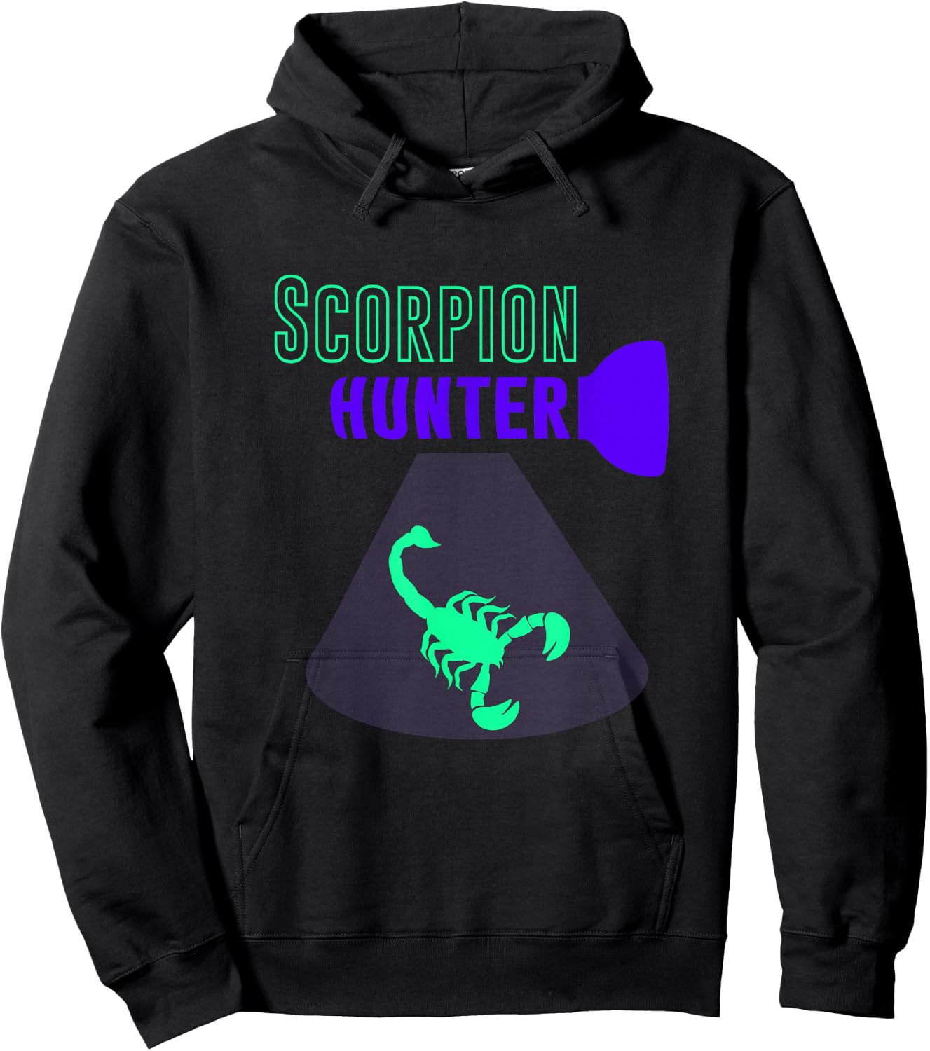 Scorpion Hunting, Black Light Scorpion Hunter Hoodie - Hoodie | Black