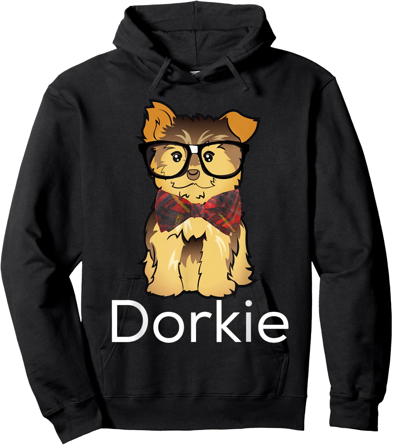 Dorkie Funny Dorky Yorkie Dog Hoodie - Hoodie | Black