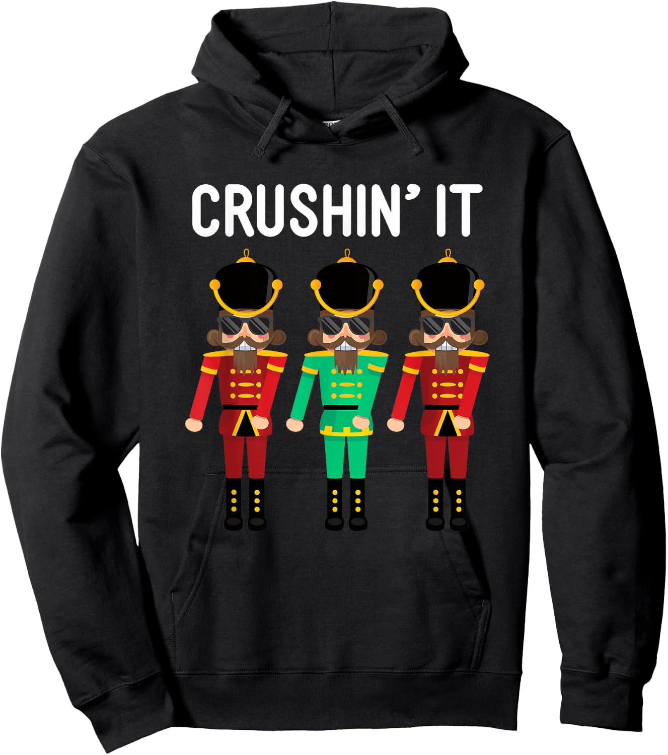 Crushin It Flossing Nutcracker Christmas Dance Hoodie - Hoodie | Black