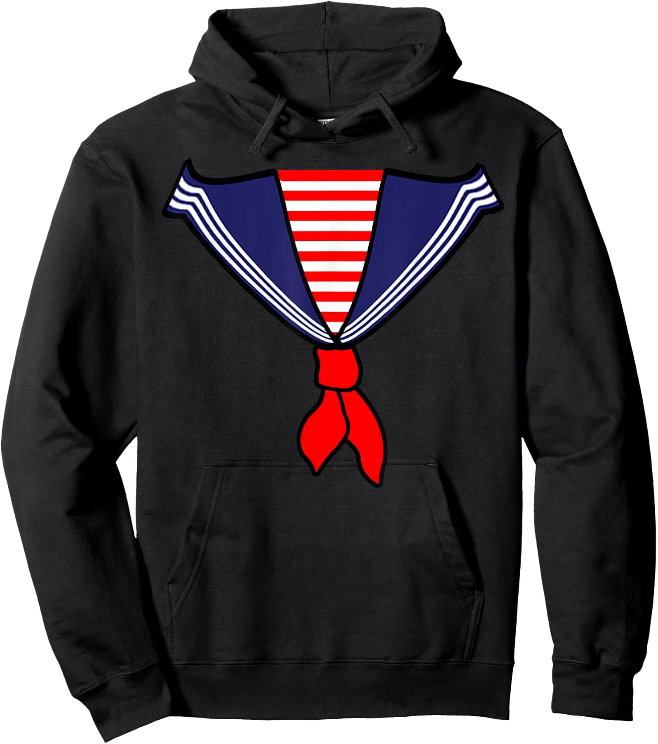Retro Deckhand Nautical Sailor Halloween Fancy Dress Costume Hoodie - Hoodie | Black