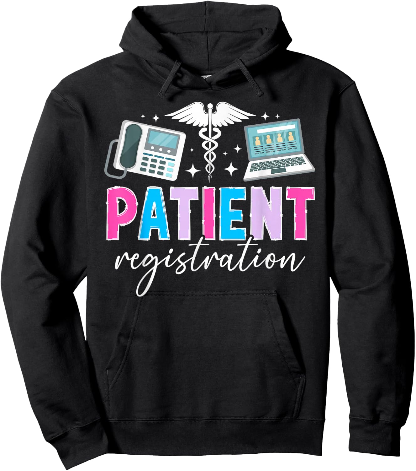 Patient Registration Clerk Patient Registrar Hoodie - Hoodie | Black