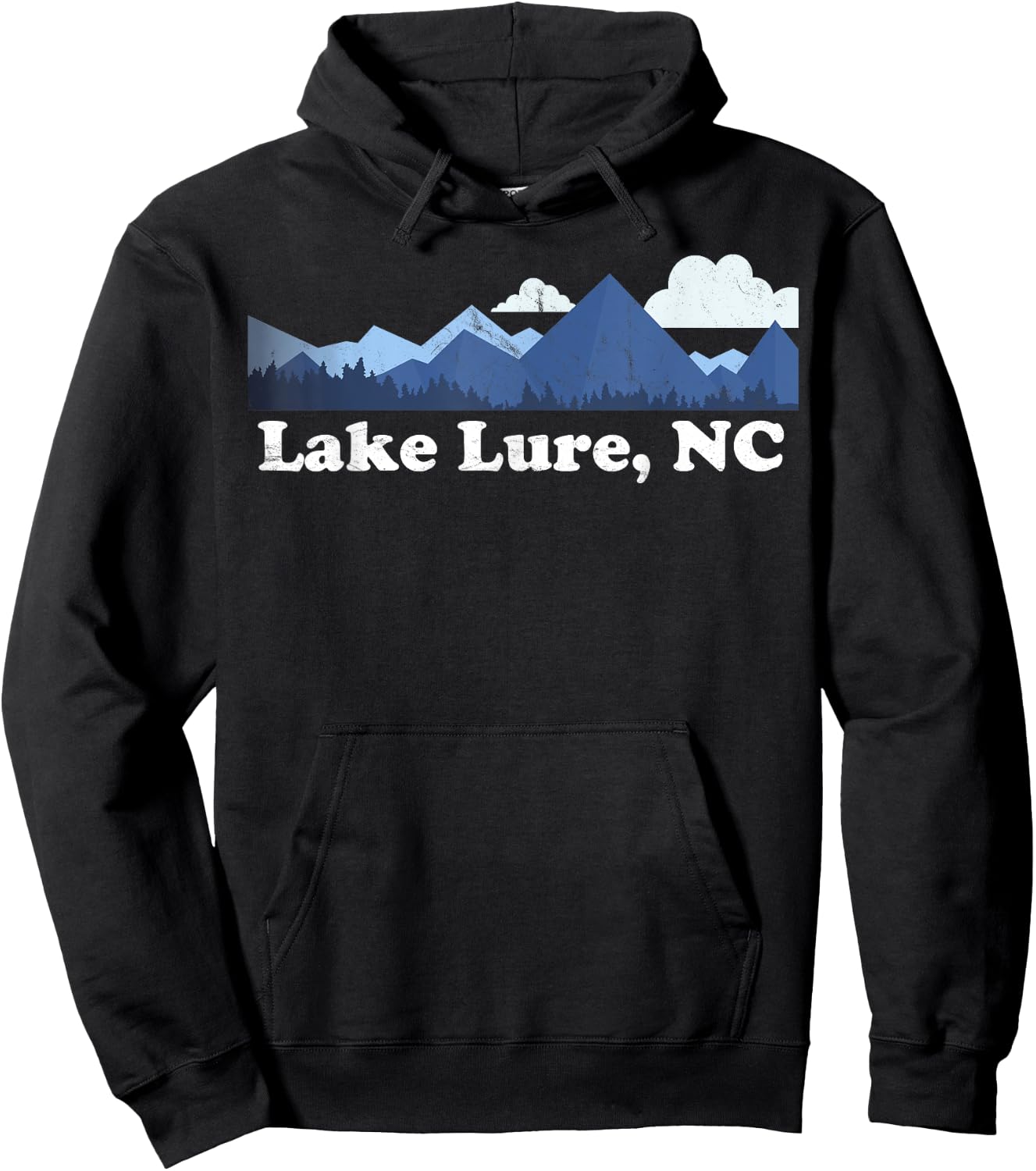 Cute Lake Lure North Carolina Blue Ridge Mountains NC Hoodie - Hoodie | Black