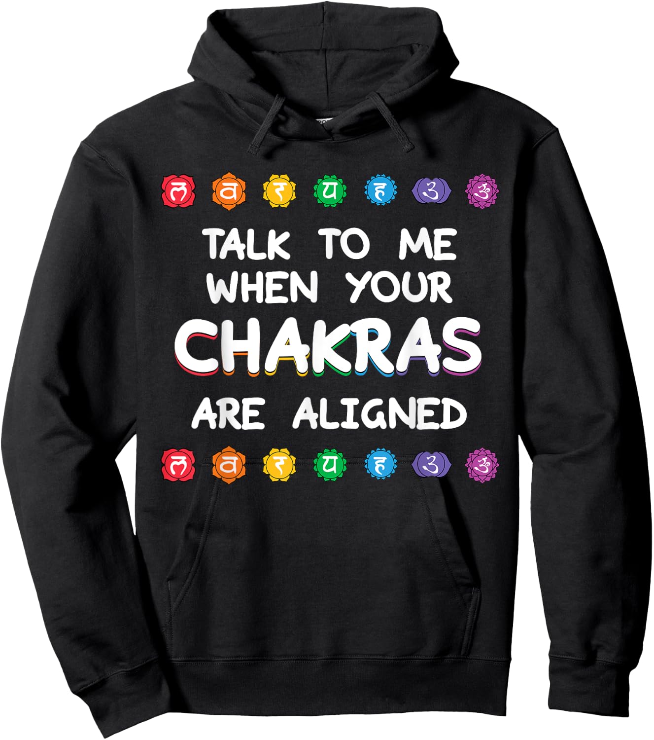 Funny Chakra Shirt Yoga Lover Meditation Sport Pose Gift Hoodie - Hoodie | Black
