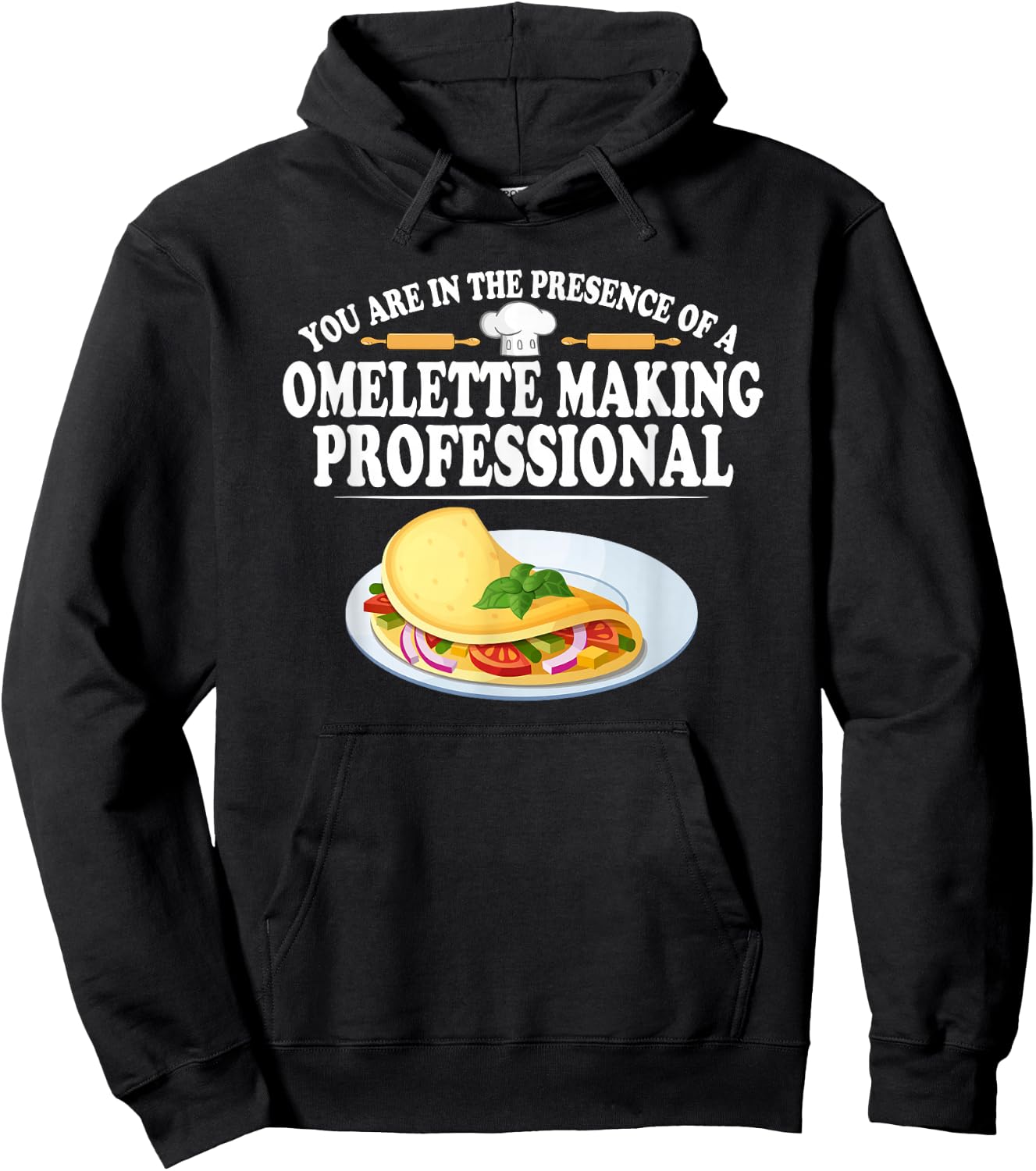 Omelette Making Professional Eggs Breakfast Hoodie - Hoodie | Black