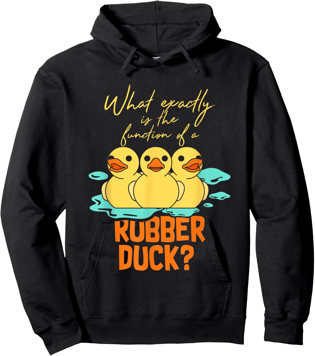 Rubber Duck Funny Animal Gift -Kids Black Small Classic Fit Short Sleeve T Back All Seasons Hoodie - Hoodie | Black