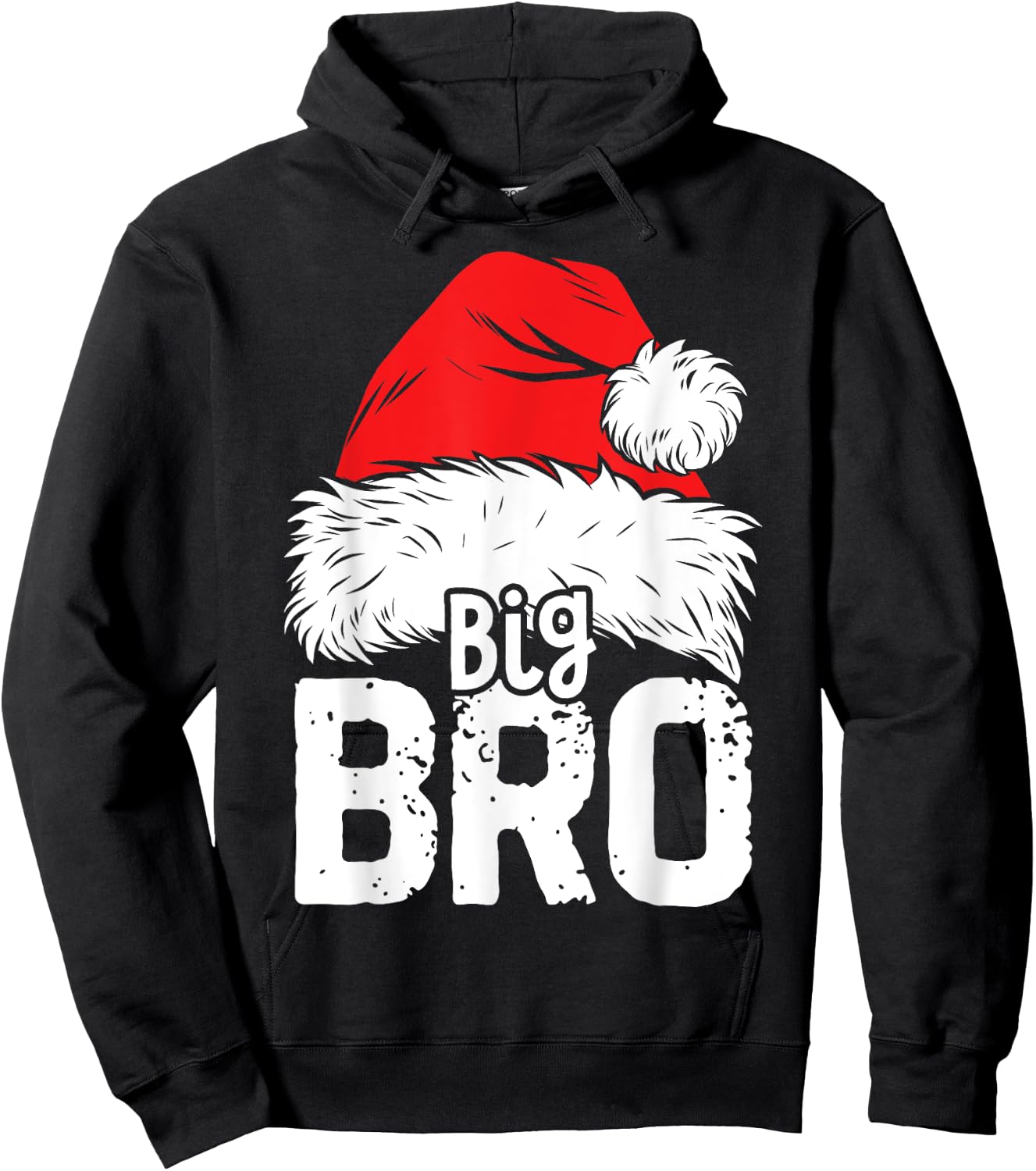 Brother Big Santa Christmas Family Matching Pyjamas Xmas Bro Hoodie - Hoodie | Black