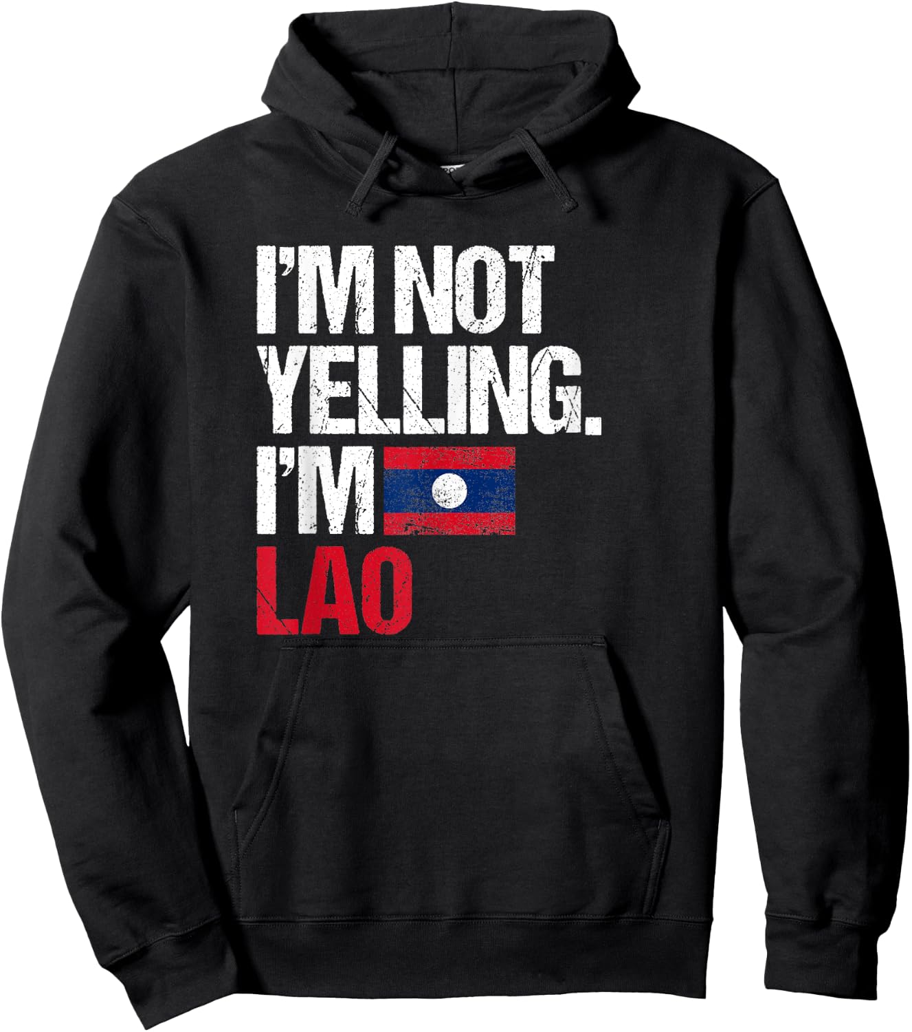 Retro Laos Apparel -Adults Lao Heritage Women, Girls Black Small Classic Fit Short Sleeve Hoodie - Hoodie | Black