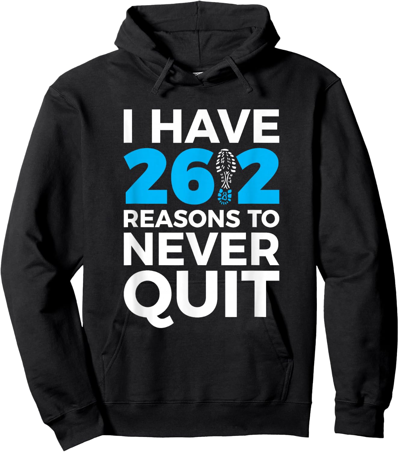 26.2 Reasons Motivational Marathon Runner Hoodie - Hoodie | Black