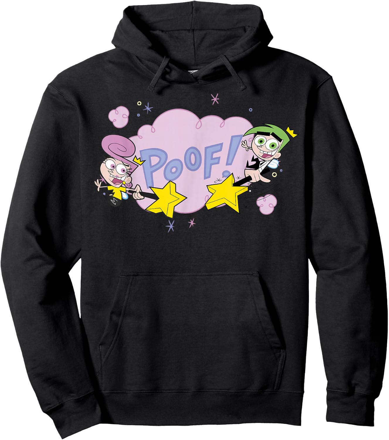 The Fairly OddParents Cosmo and Wanda Poof Hoodie - Hoodie | Black