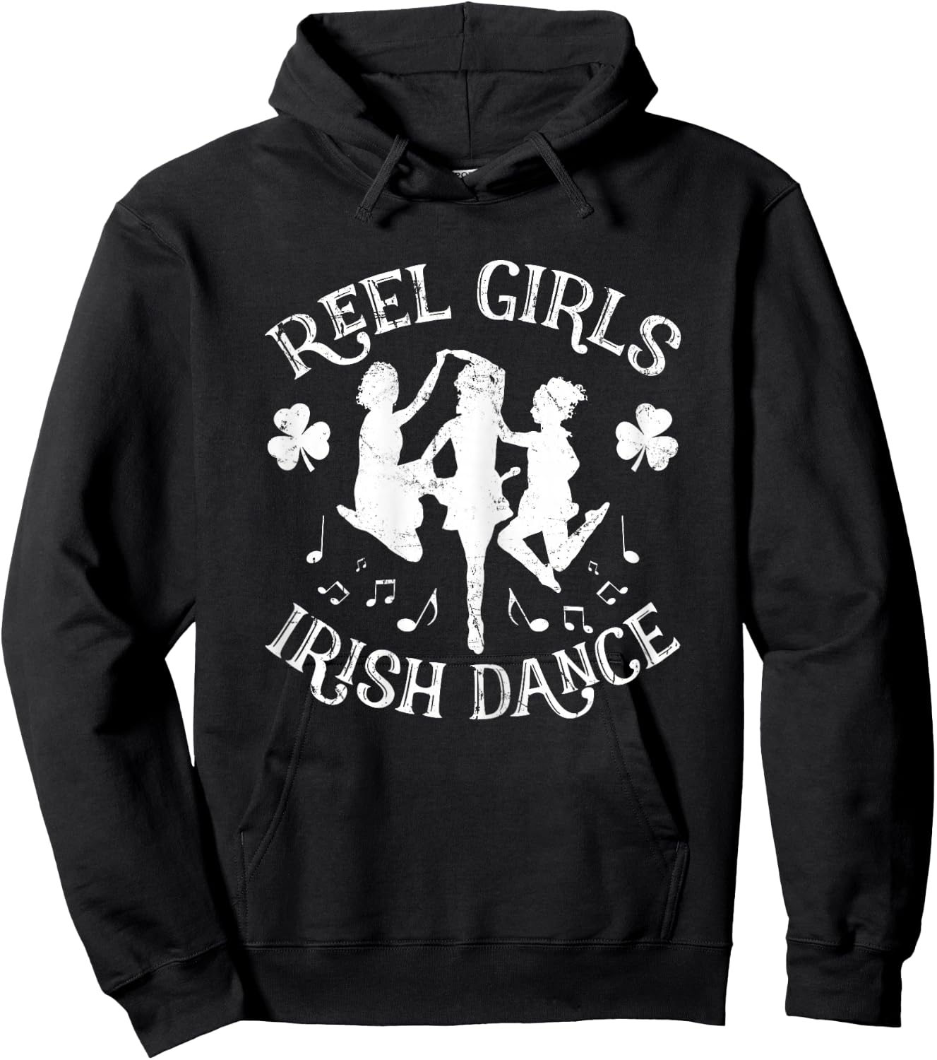 St Patricks Day Reel Girls Irish Dance Green Hoodie - Hoodie | Black