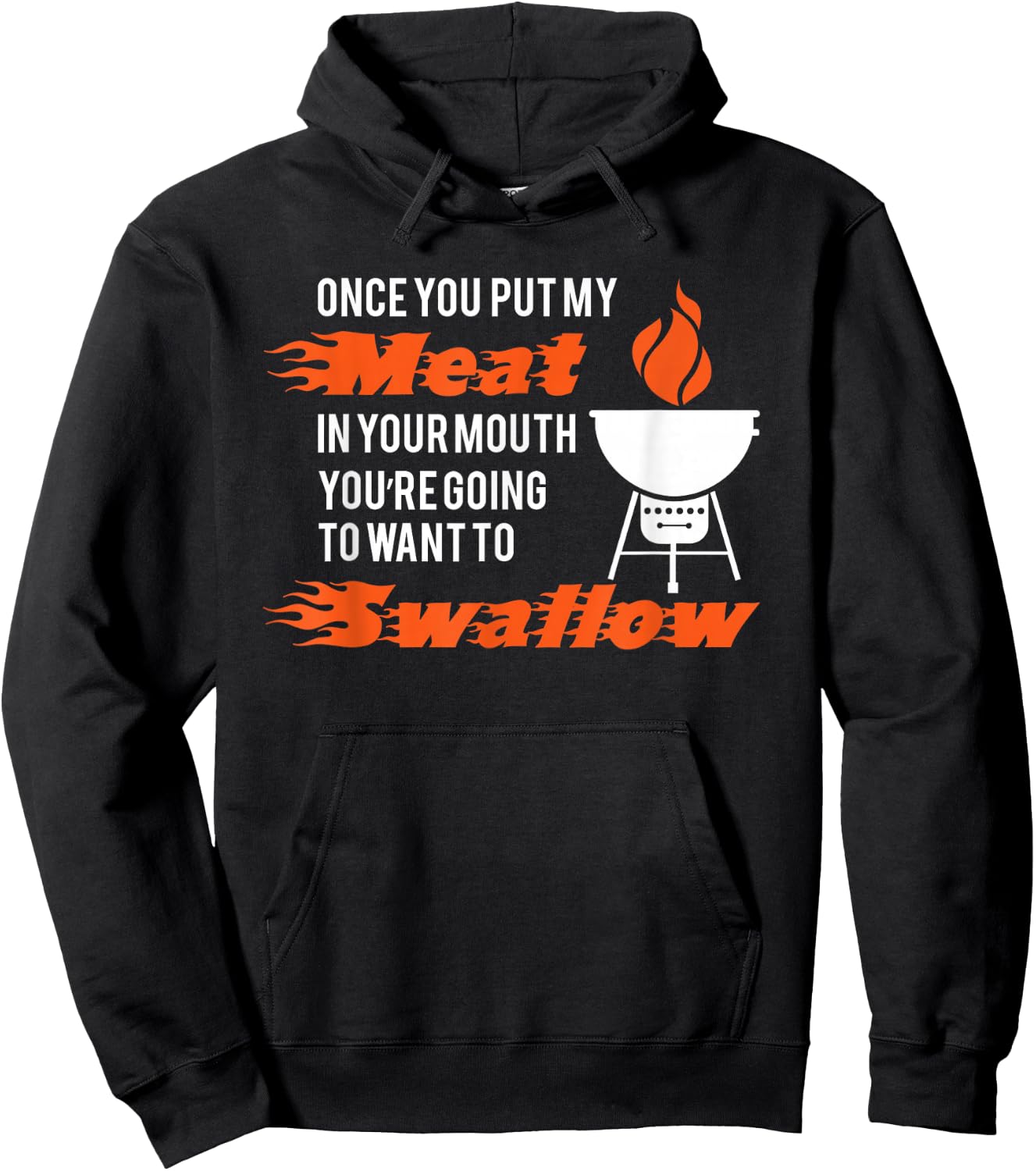 Sexual Grilling Meat T Shirt Hoodie - Hoodie | Black