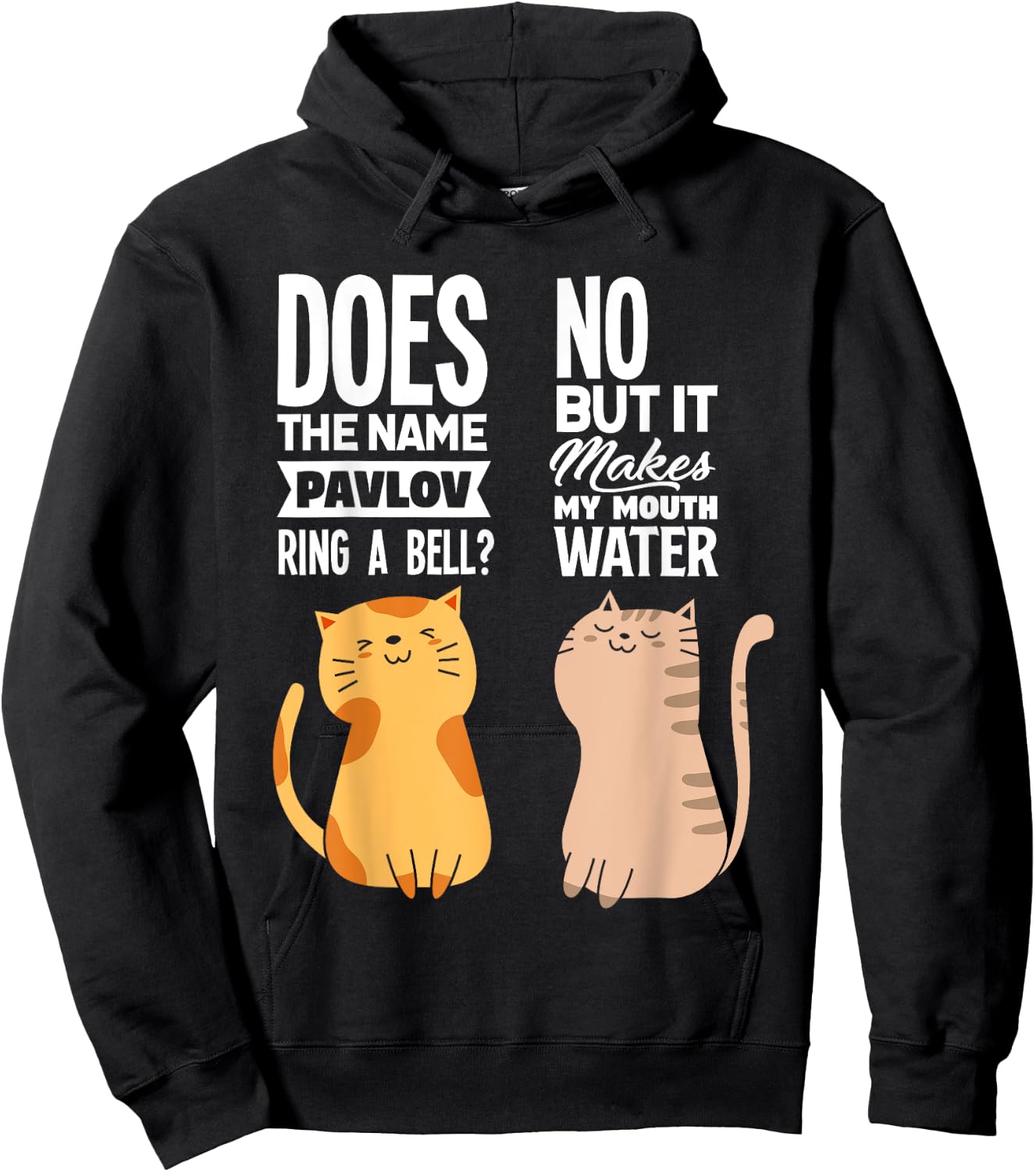 Funny Pavlov's Cats Behaviour Psychology Psychologist Hoodie - Hoodie | Black