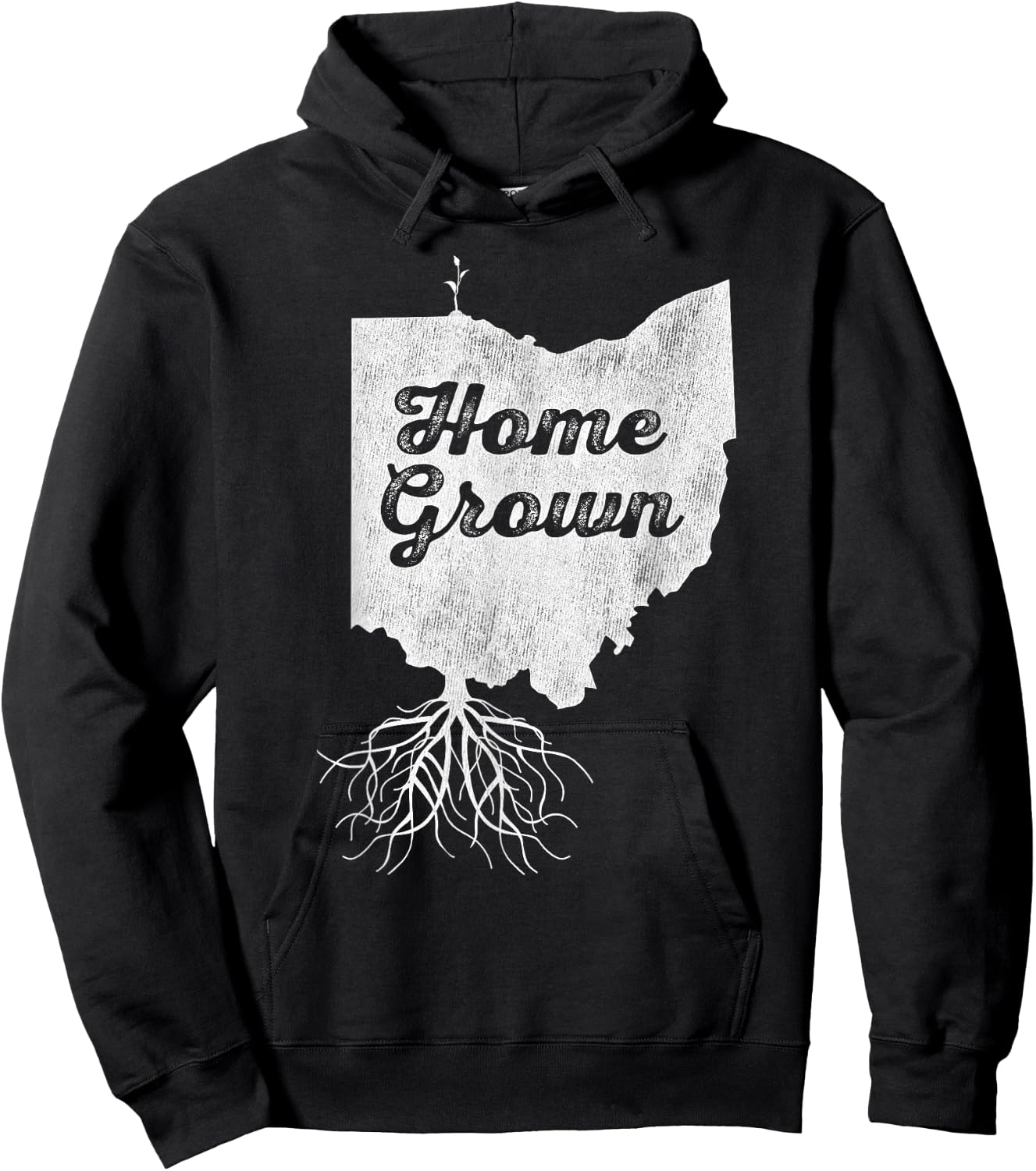 Ohio T Shirt Home Grown Roots OH State Pride Hoodie - Hoodie | Black