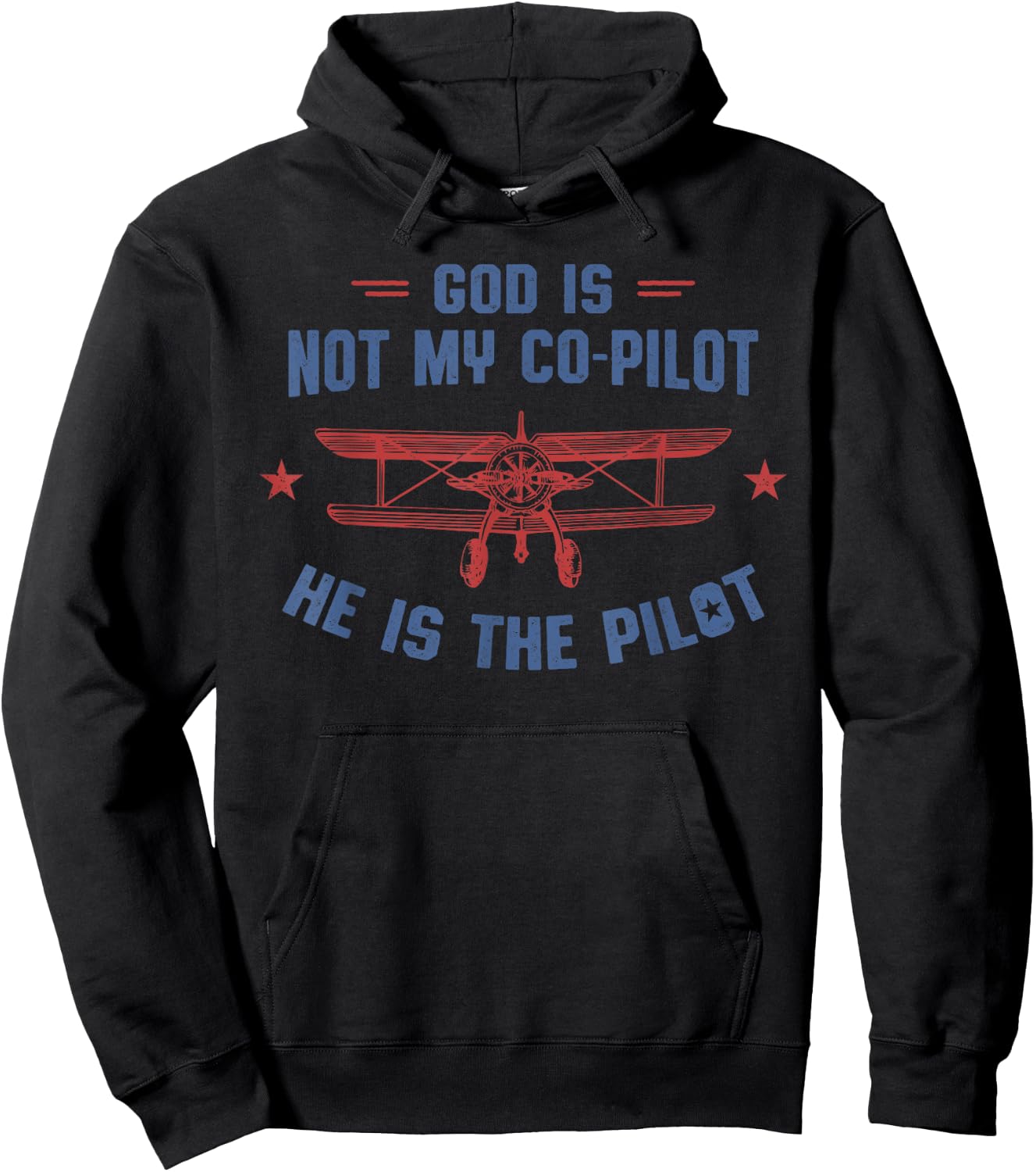 God is My Pilot Christian Aviation Hoodie - Hoodie | Black