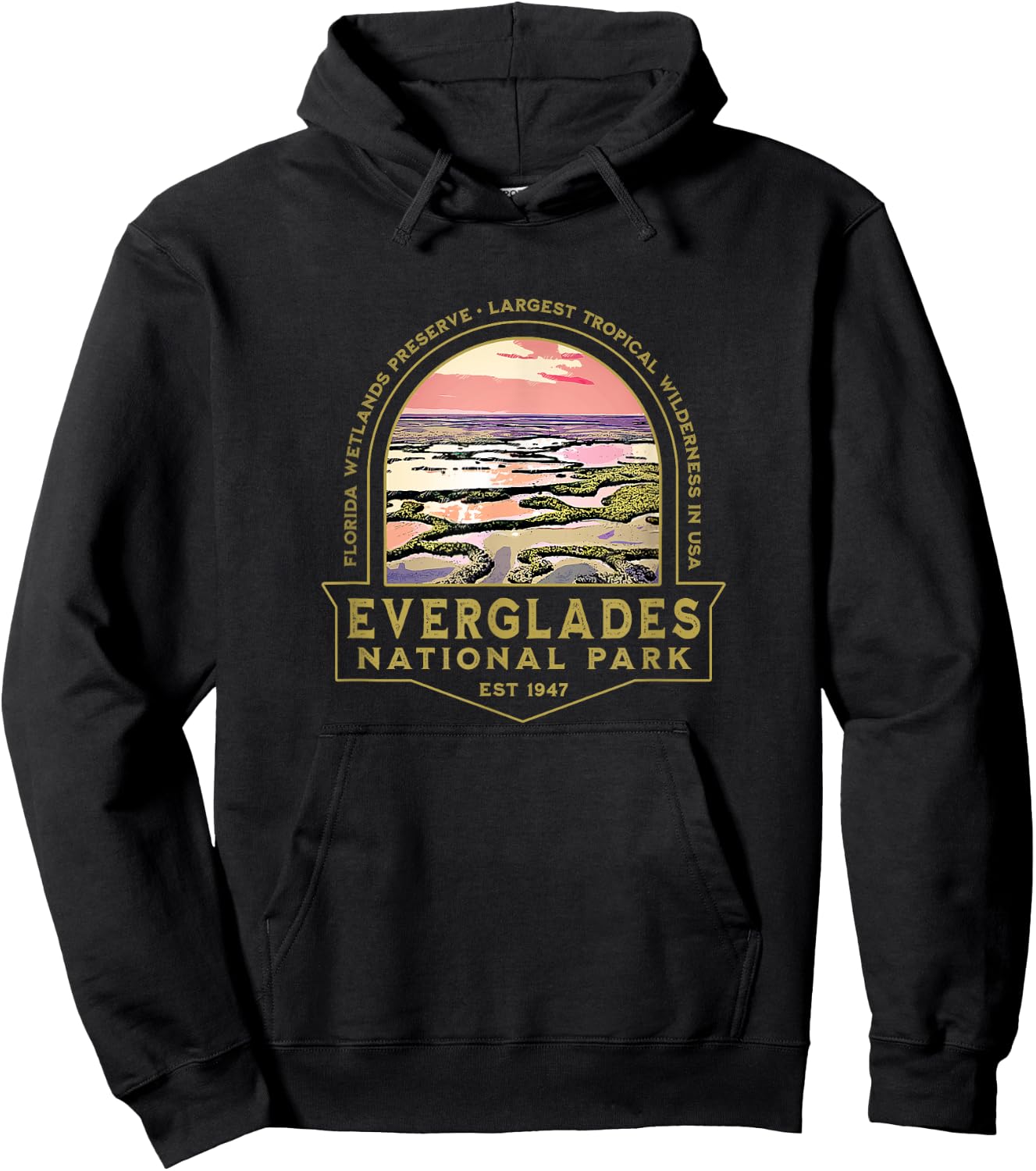 Everglades National Park Florida FL Wetlands Hiking Souvenir Hoodie - Hoodie | Black