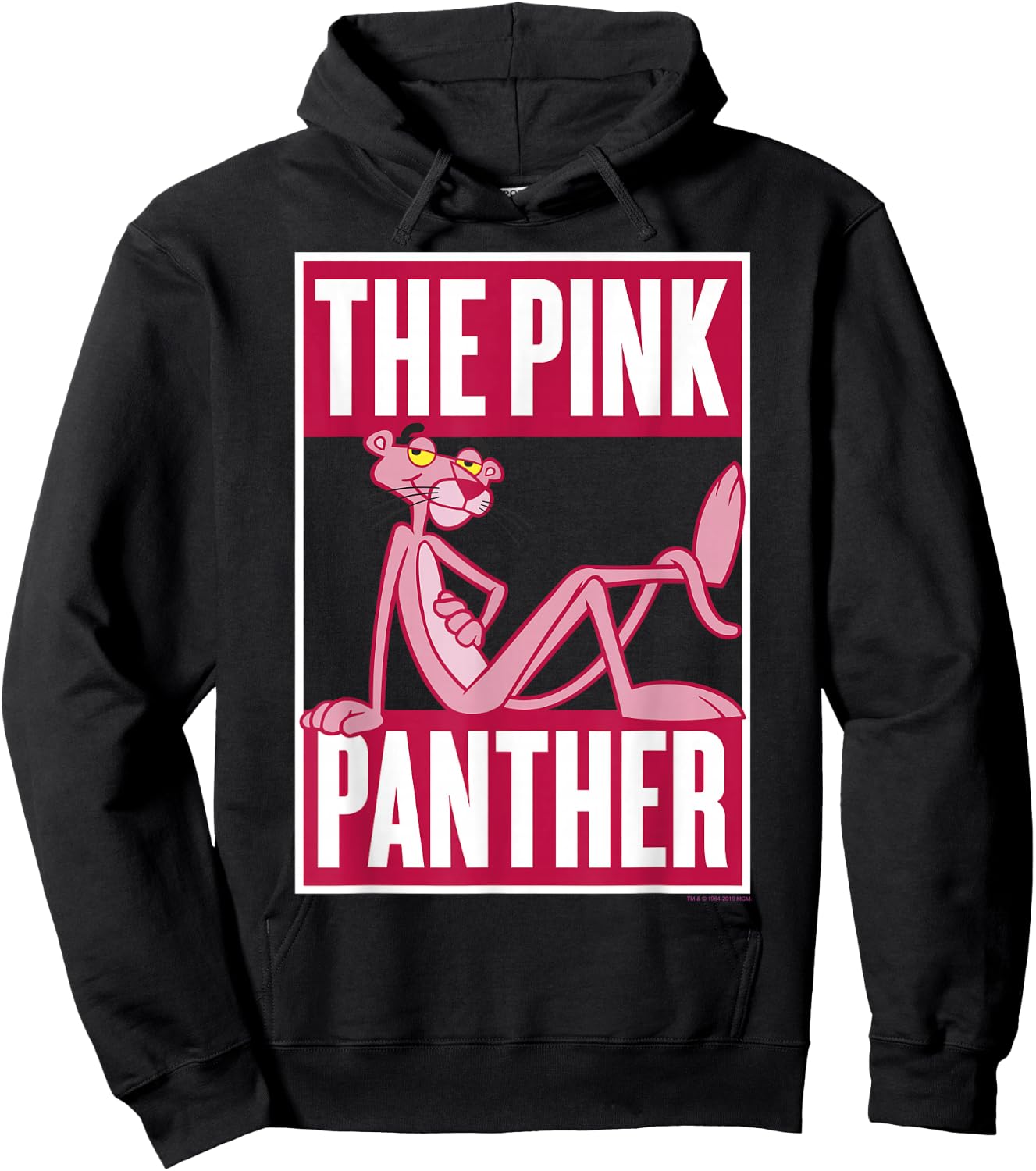 Pink Panther Casual Brick Logo Portrait Small Hoodie - Hoodie | Black