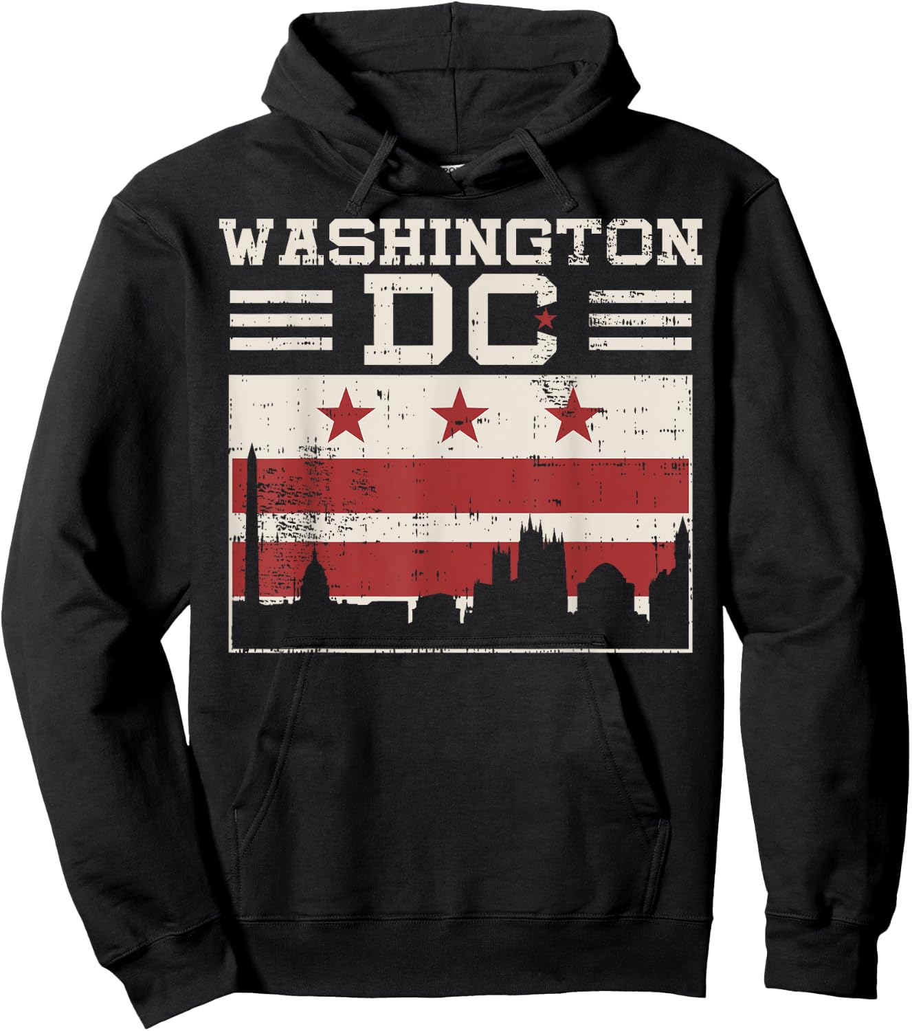 Fun Washington DC Com-ic Style Gift Design Idea Hoodie - Hoodie | Black