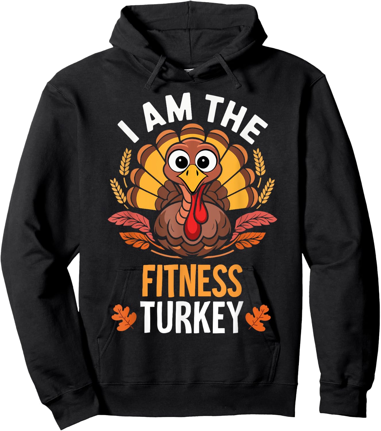 Thanksgiving I'm The Fitness Turkey Funny Matching Hoodie - Hoodie | Black