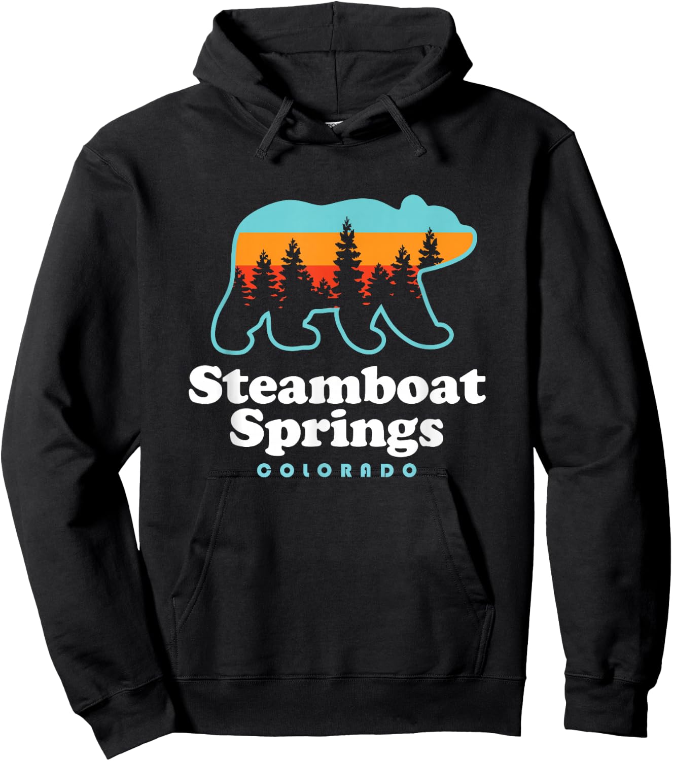 Steamboat Springs Colorado Bear Hoodie - Hoodie | Black