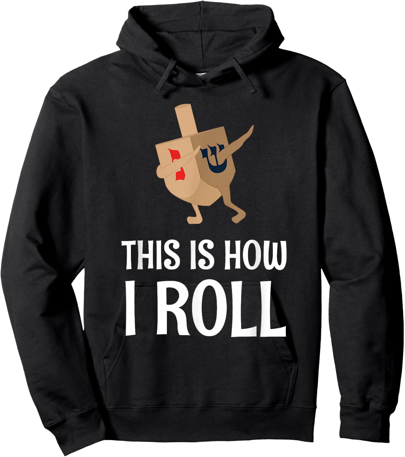 This Is How I Roll Dabbing Dreidel Hannukah Hoodie - Hoodie | Black