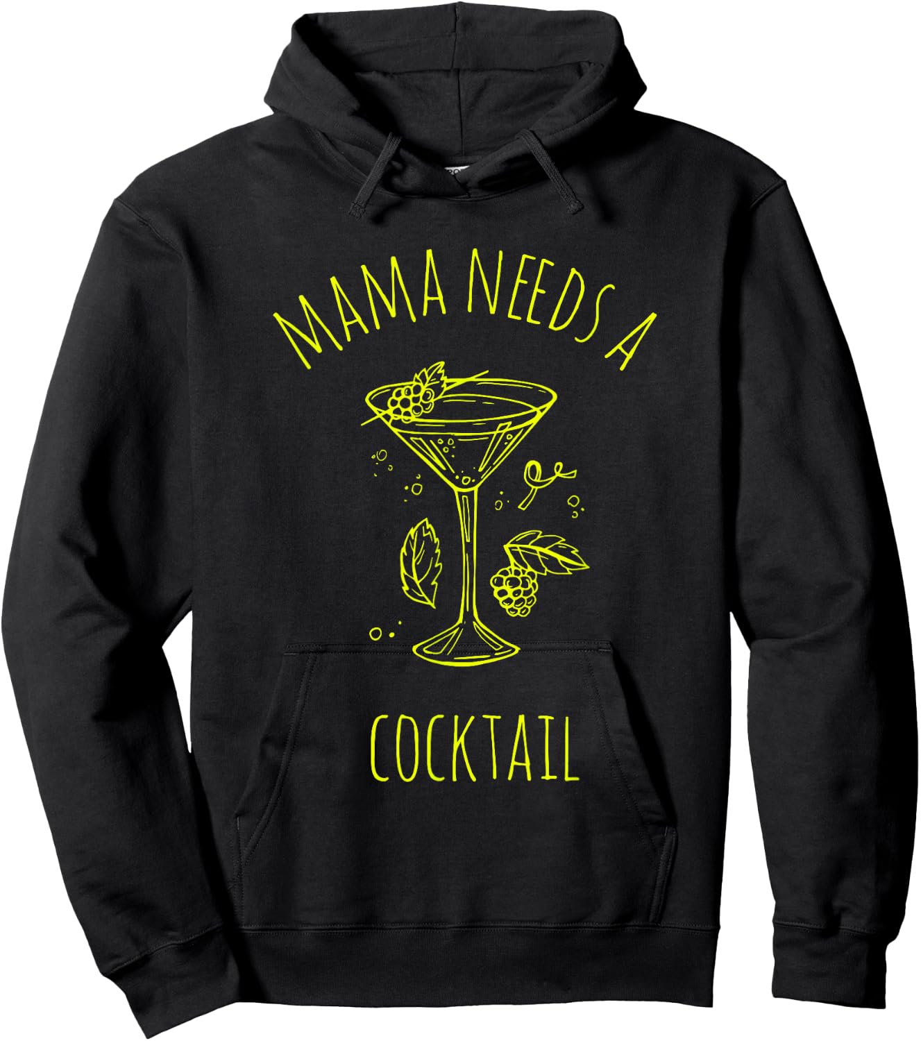 Mama NEEDS A Cocktail Mama Cocktail Hoodie - Hoodie | Black