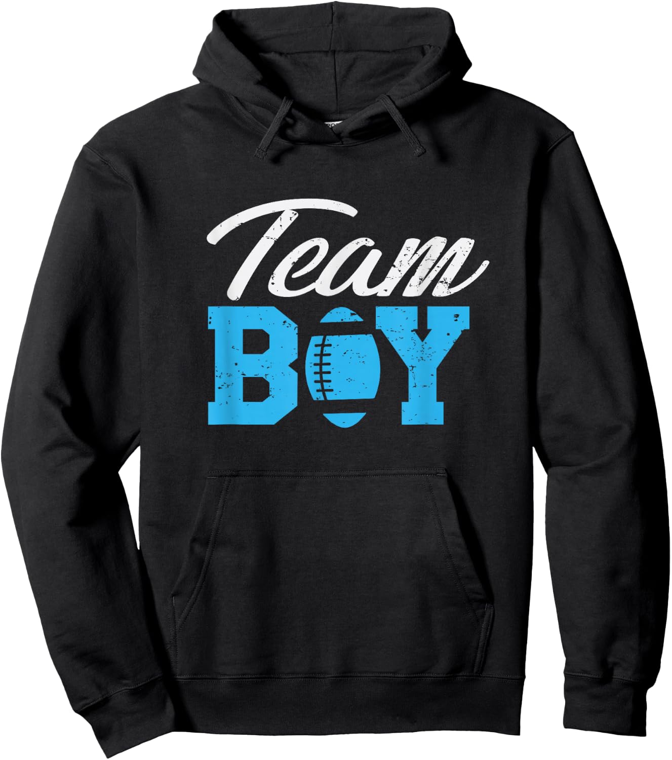 Team Boy Gender Reveal Shirts Graphic Football Gift Hoodie - Hoodie | Black