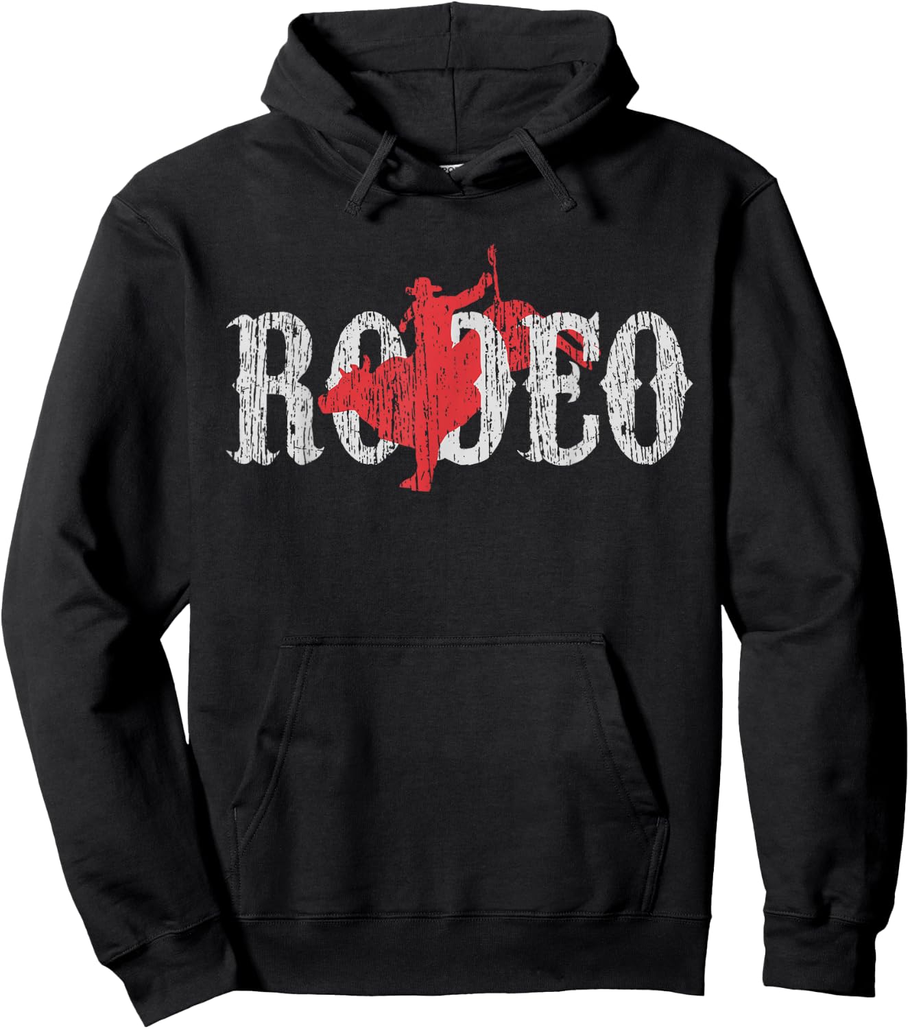 Bull Riding Rodeo Western Country Vintage Shirt Hoodie - Hoodie | Black