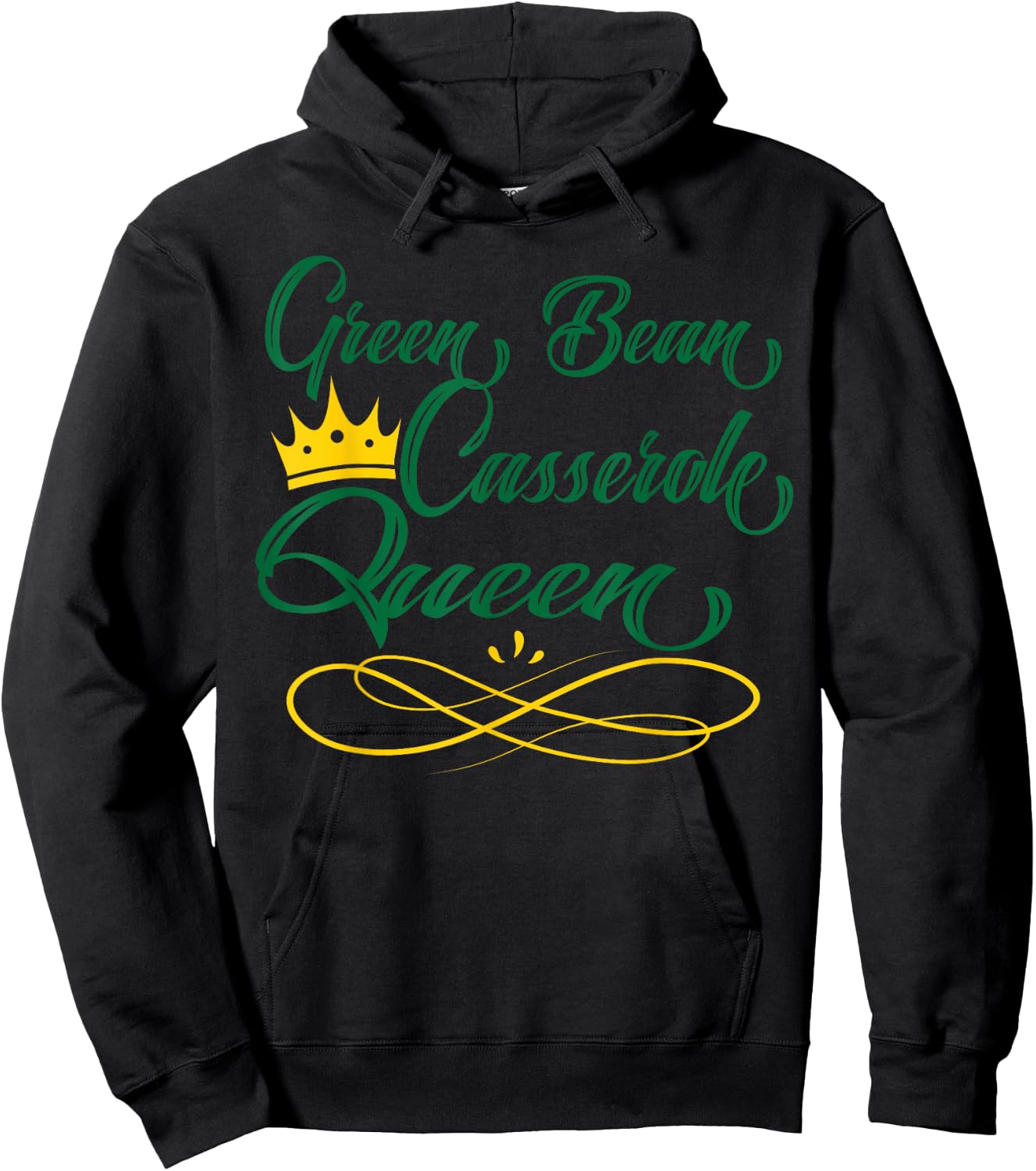 Green Bean Casserole Queen Dish Cook Holiday Gift Hoodie - Hoodie | Black