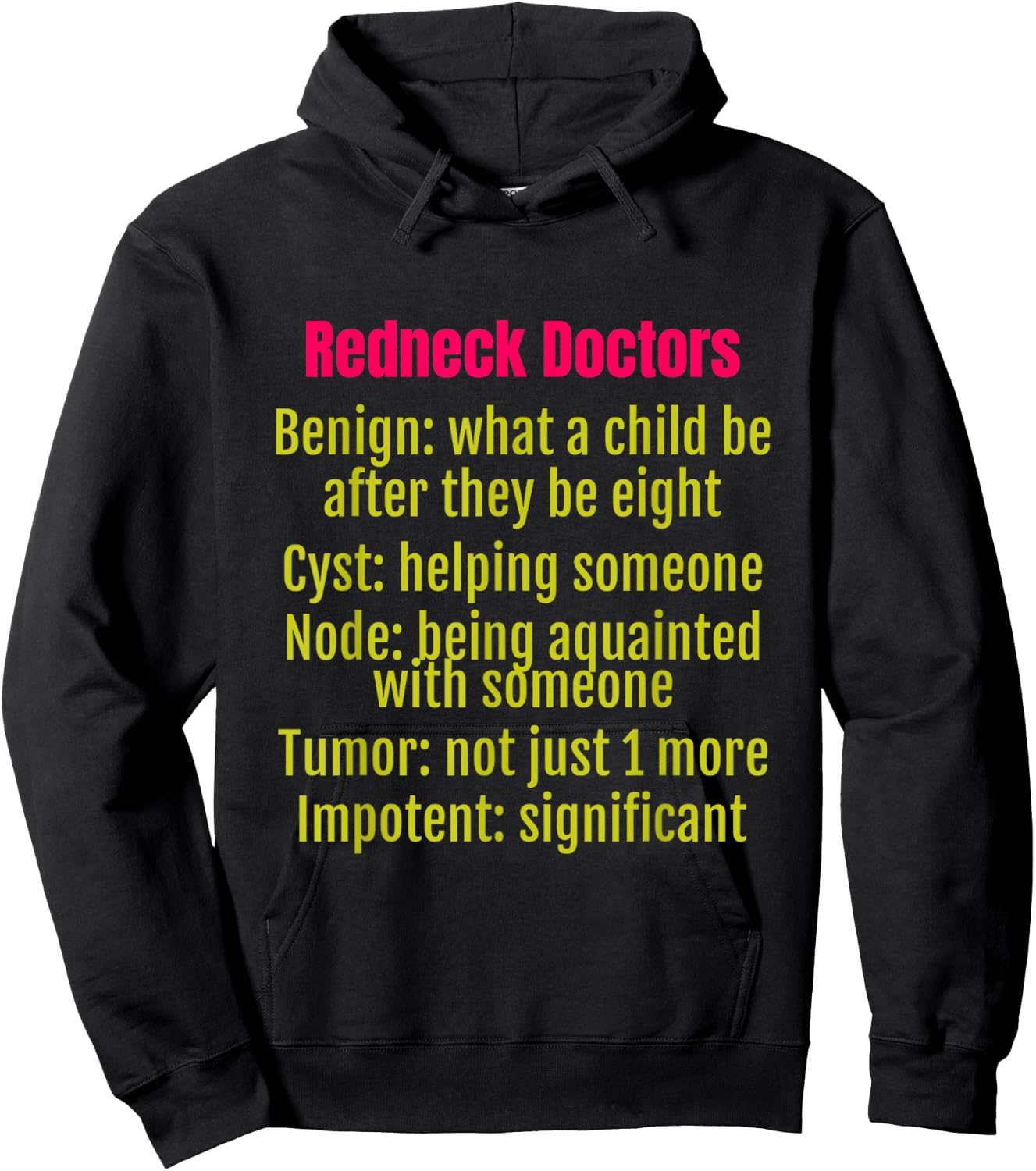 Funny Redneck Doctor Hillbilly Gift Hoodie - Hoodie | Black