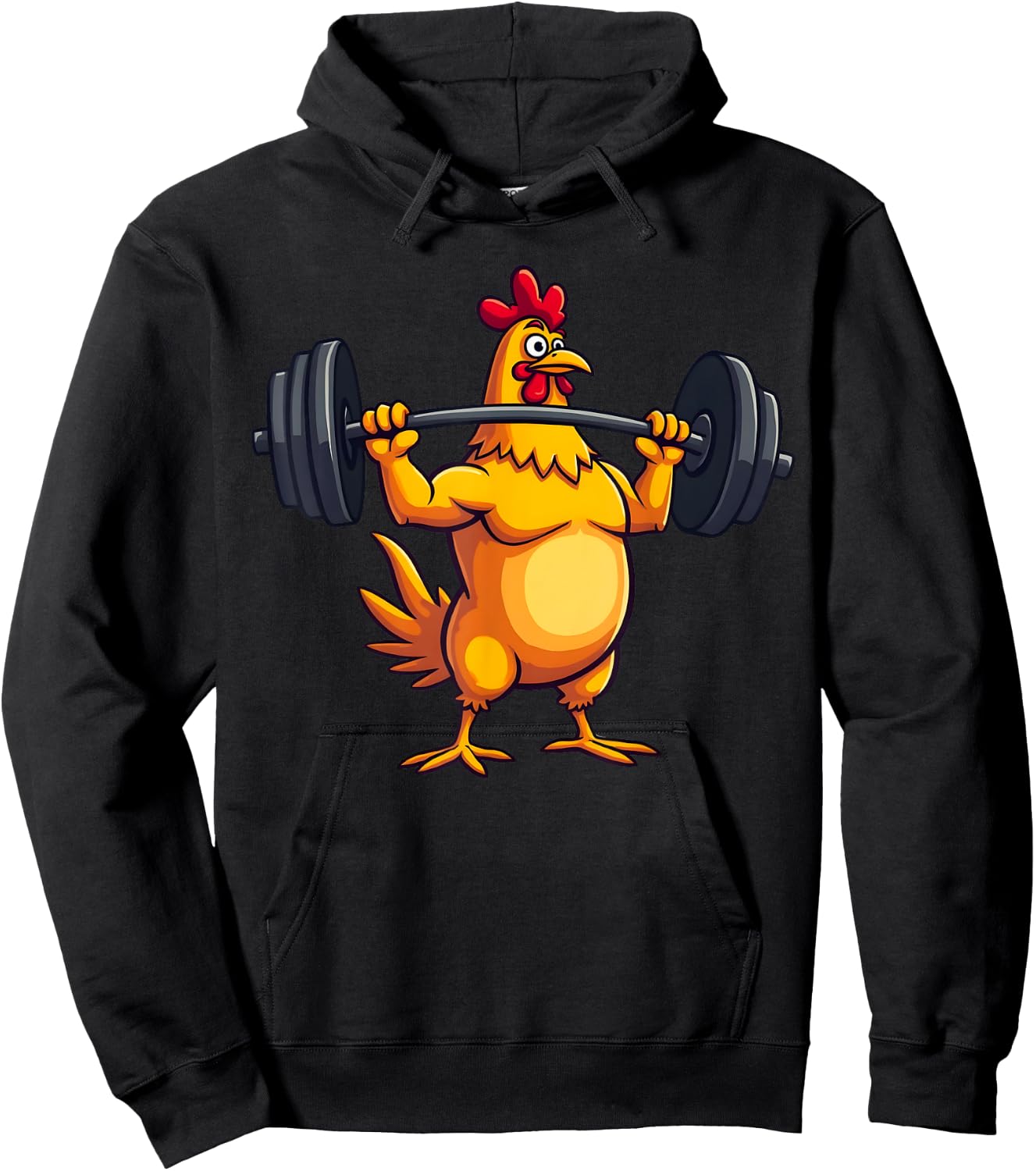 Funny Chicken Workout Gym Fitness Weightlifting Hoodie - Hoodie | Black