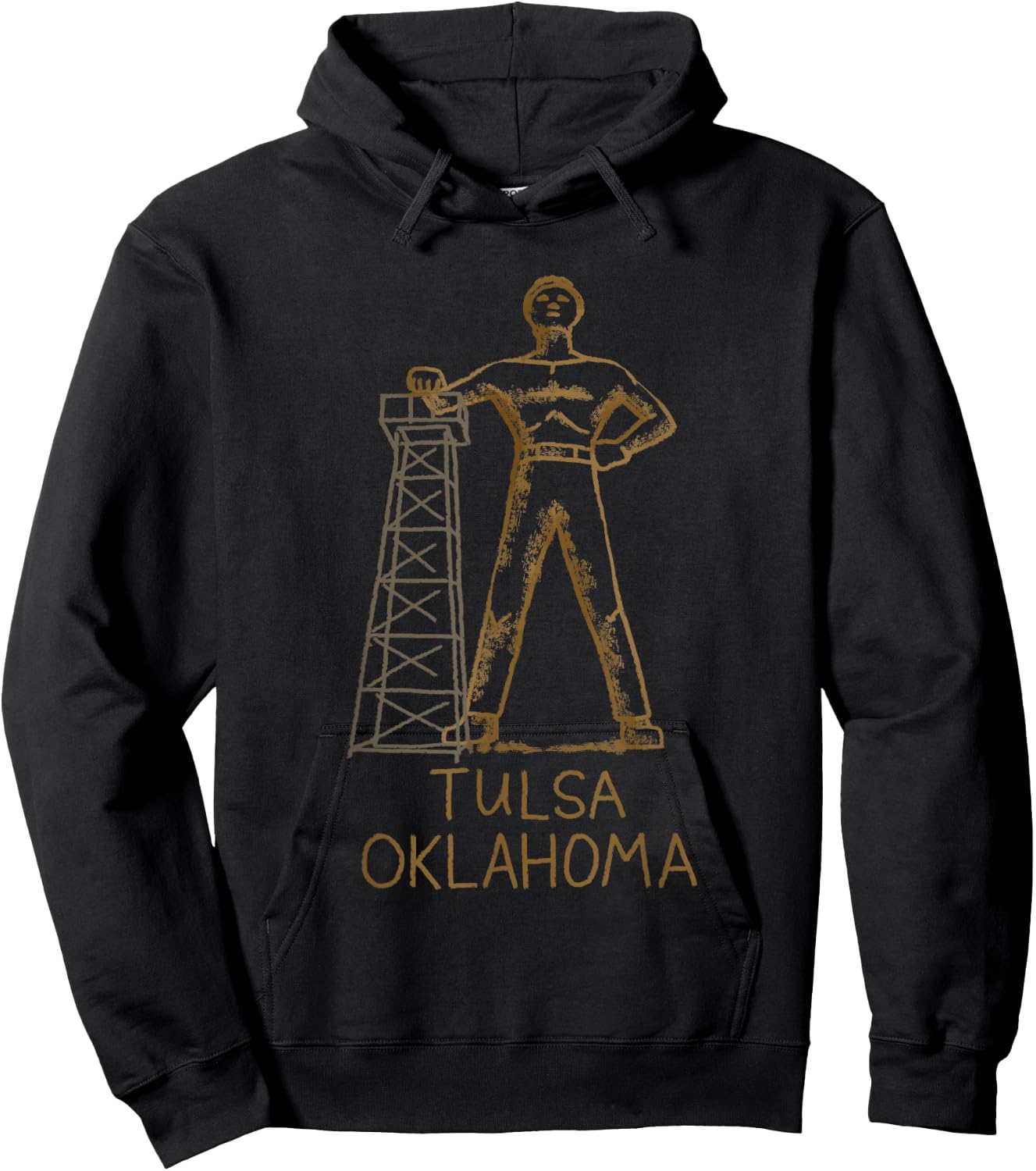 Tulsa Golden Driller Oklahoma T shirt Hoodie - Hoodie | Black