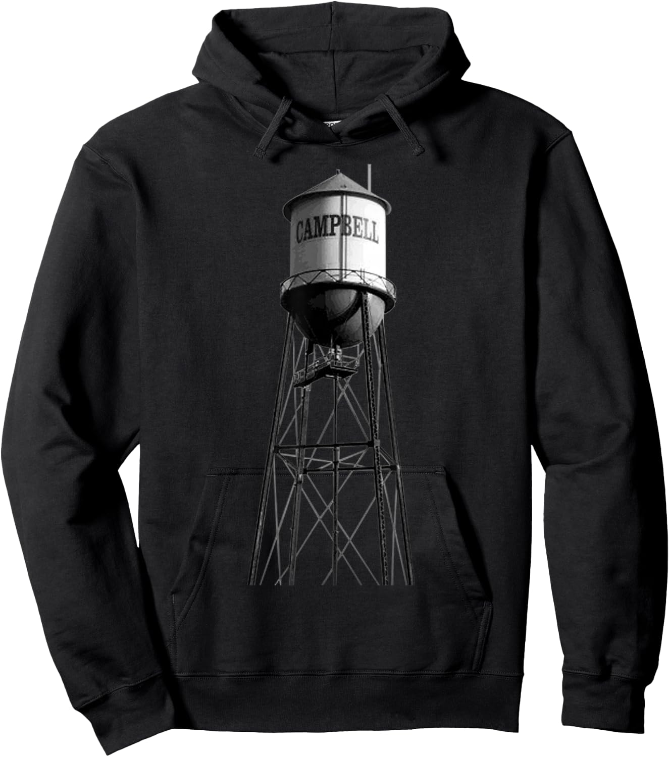 Campbell Water Tower T Shirt Hoodie - Hoodie | Black