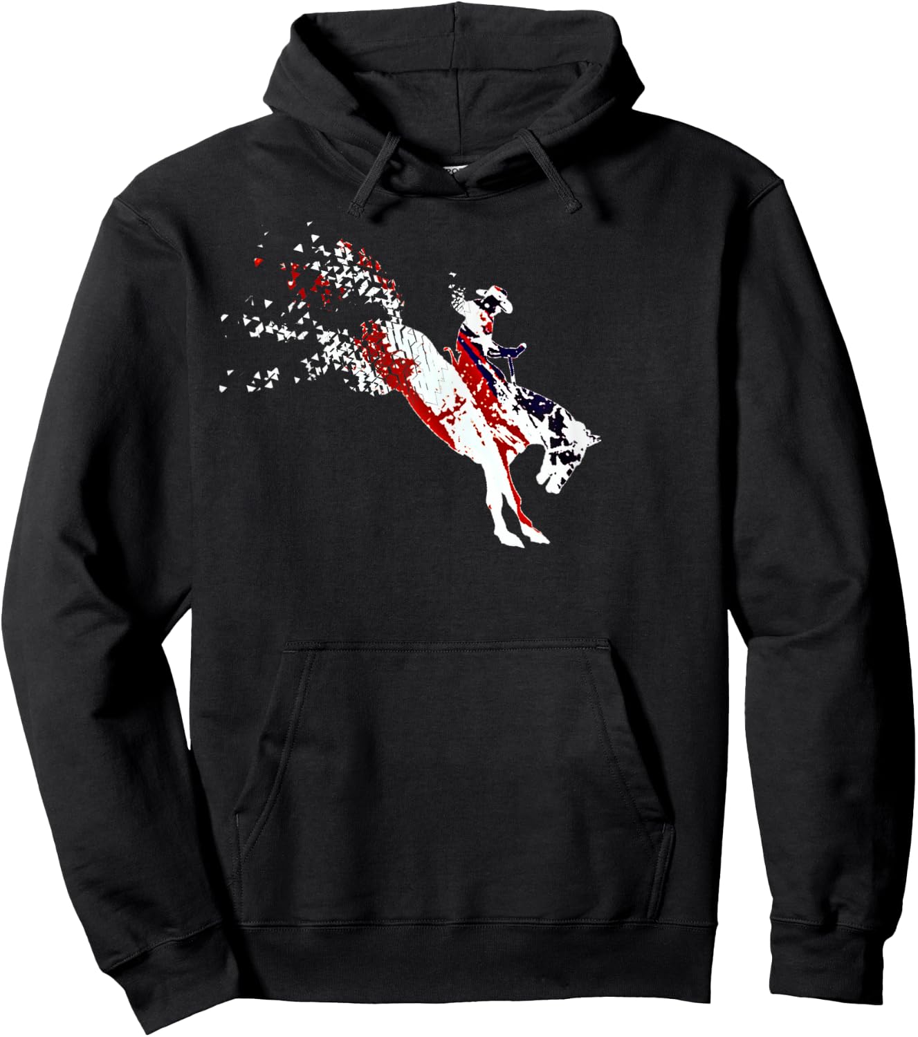 Bronc Riding Rodeo American Pride Bronc Rider Shirts Hoodie - Hoodie | Black