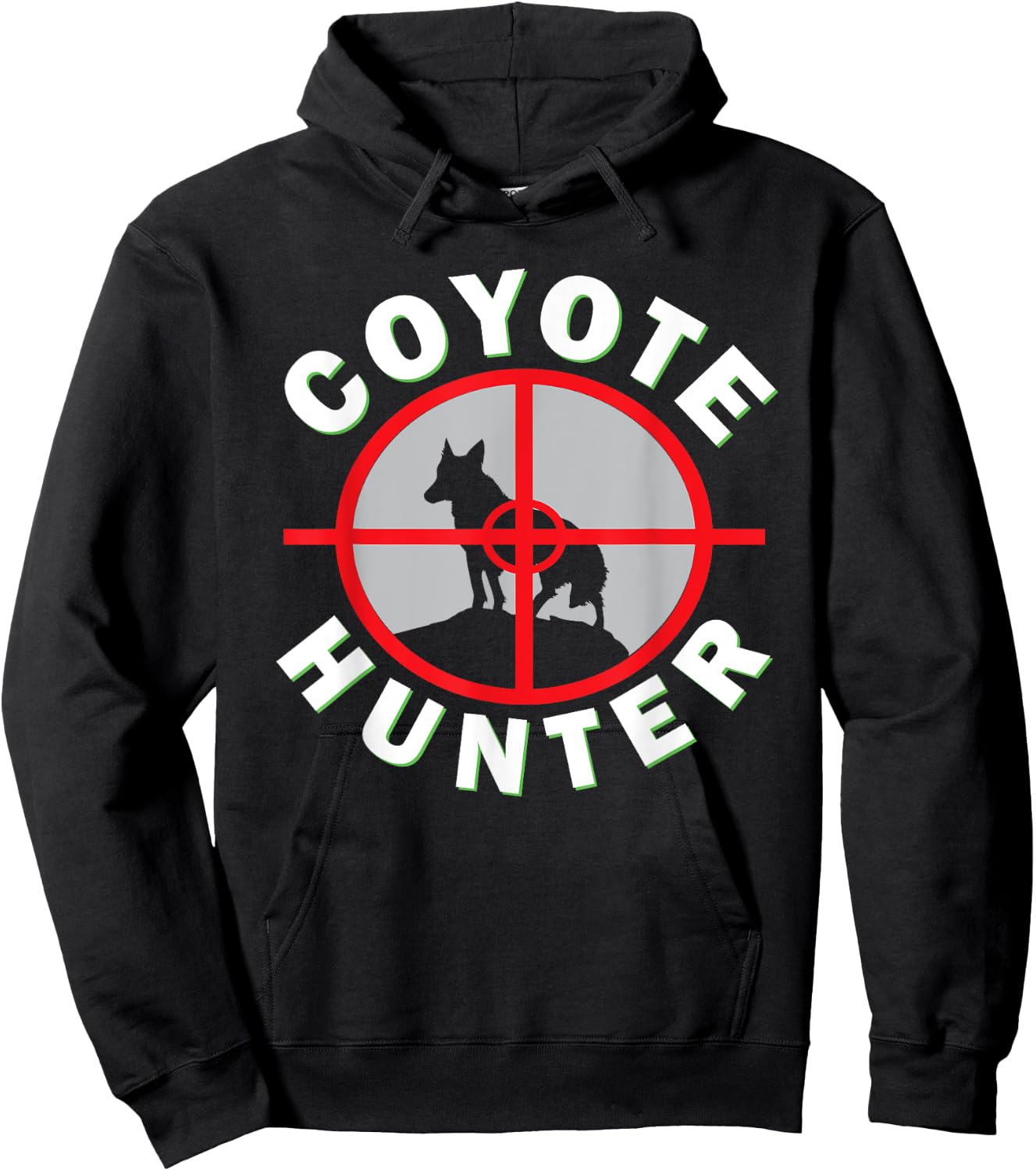Coyote Hunting Shirt With Unique Design for Coyote Hunters Hoodie - Hoodie | Black