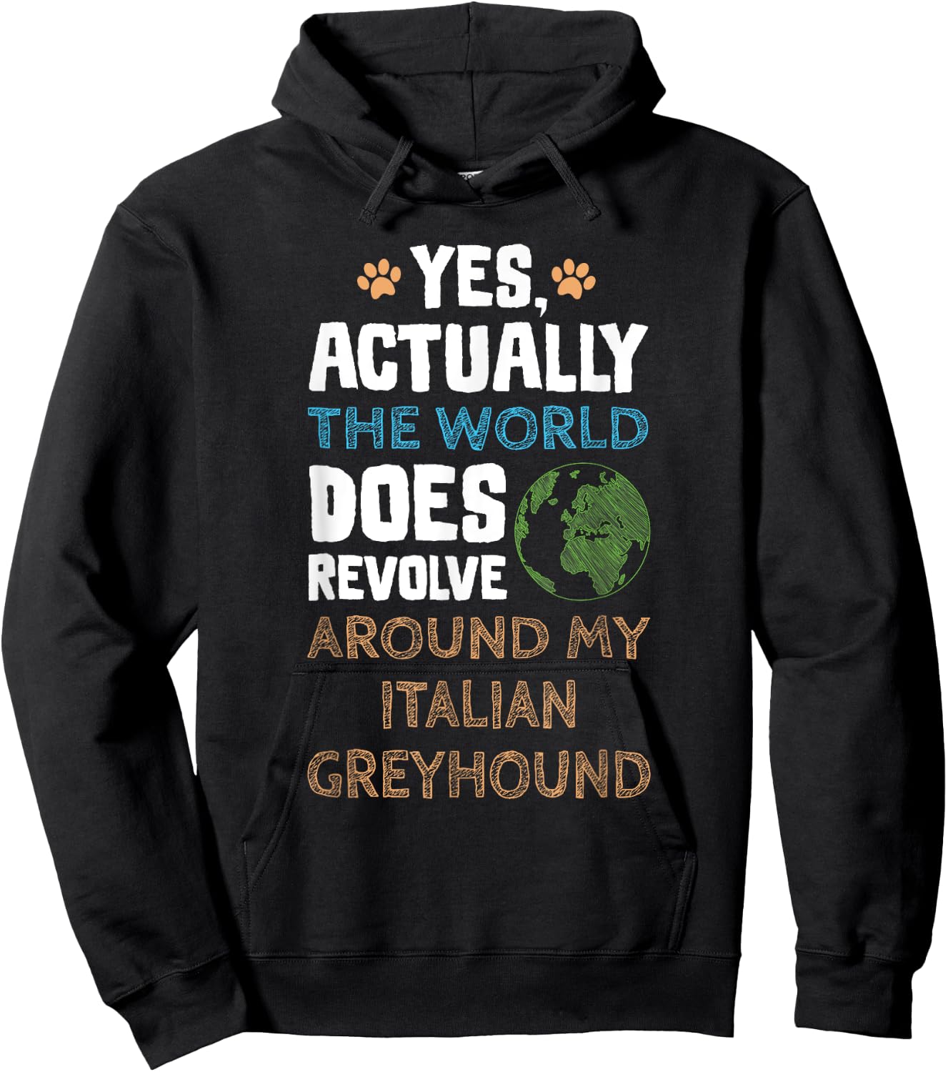Funny Italian Greyhound Dog Gifts Men Women Hoodie - Hoodie | Black