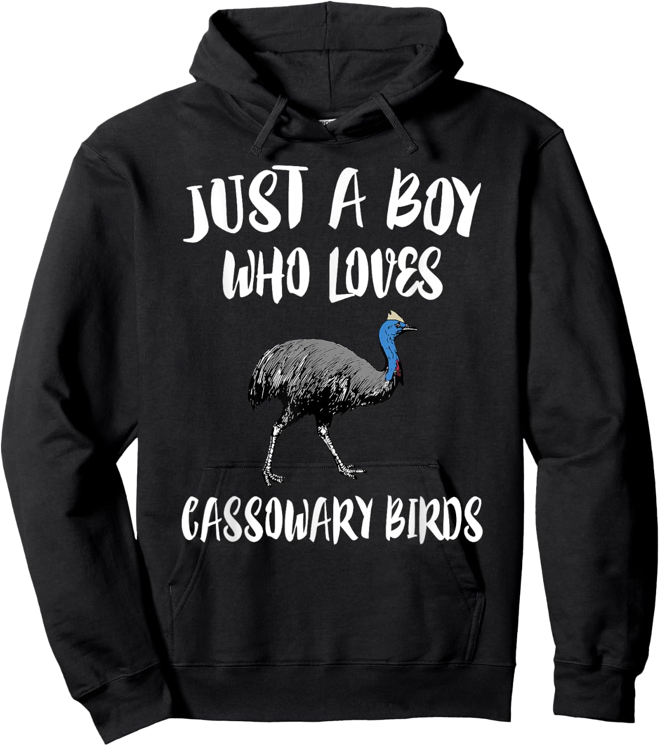 Just A Boy Who Loves Cassowary Birds Gift Hoodie - Hoodie | Black