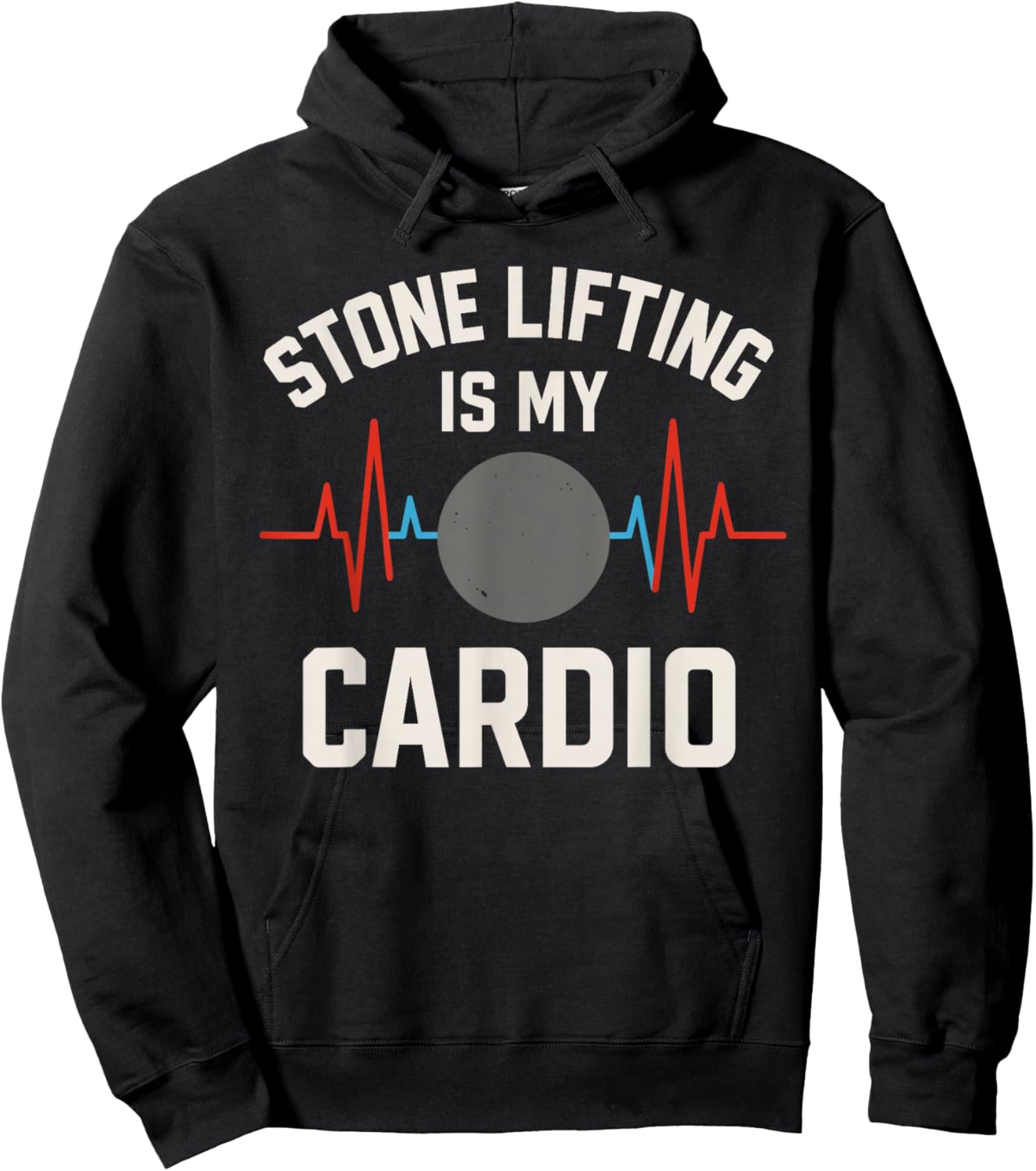 Strongman Atlas Stone Truck Pull Training Dad Fan Crew Hoodie - Hoodie | Black