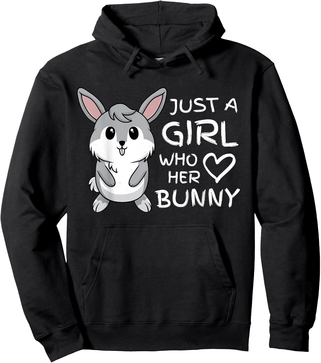 Just a Girl Who Loves Her Rabbit And Bunny Pet Hoodie - Hoodie | Black