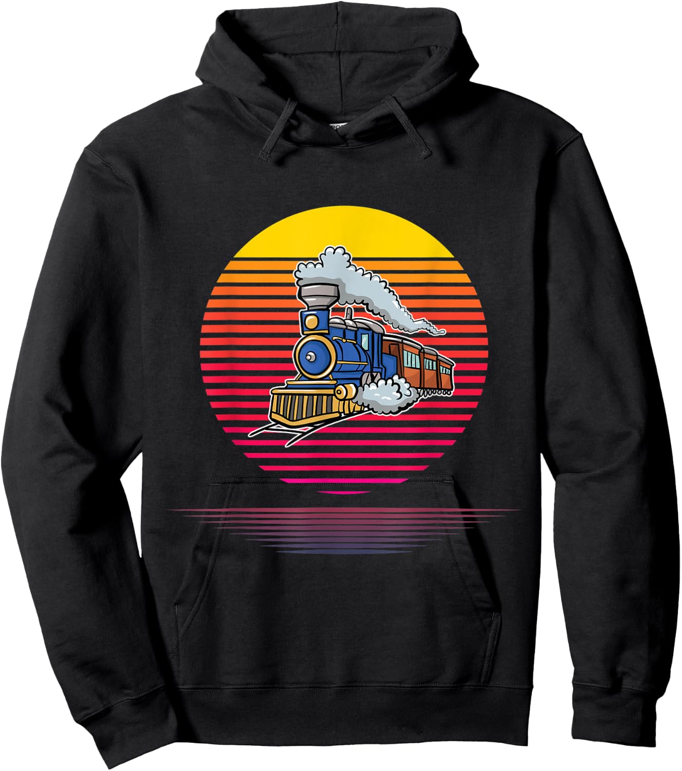 Retro Train Conductor Model Railroad Fanatic Engineer Gift Hoodie - Hoodie | Black