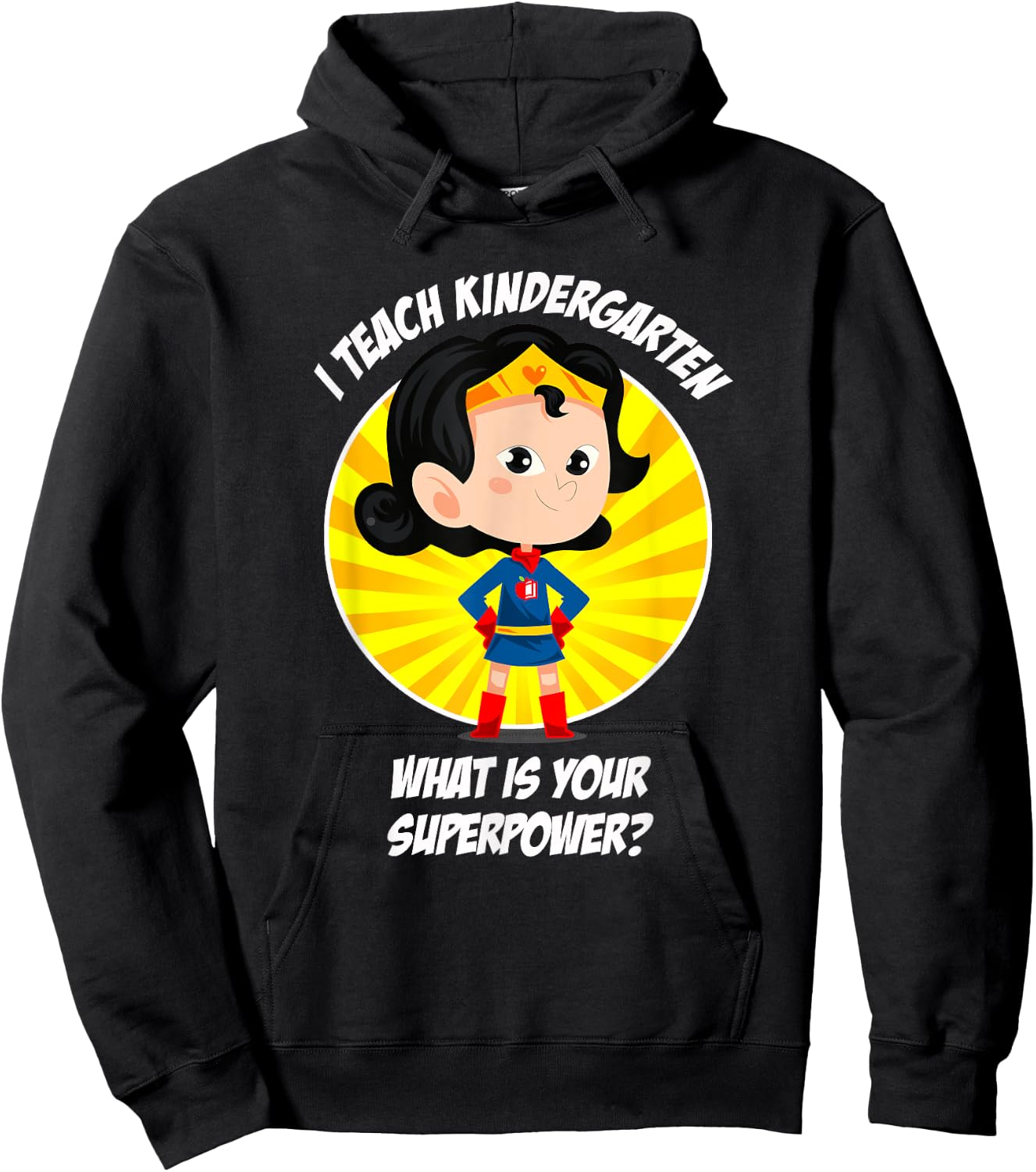 Kindergarten Teacher Superpower Hoodie - Hoodie | Black