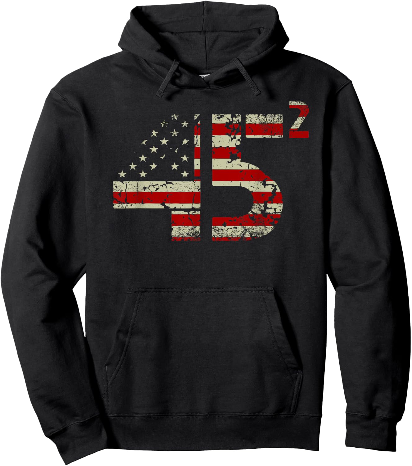 Trump 45 Squared 2020 Second Presidential Term Gifts Hoodie - Hoodie | Black