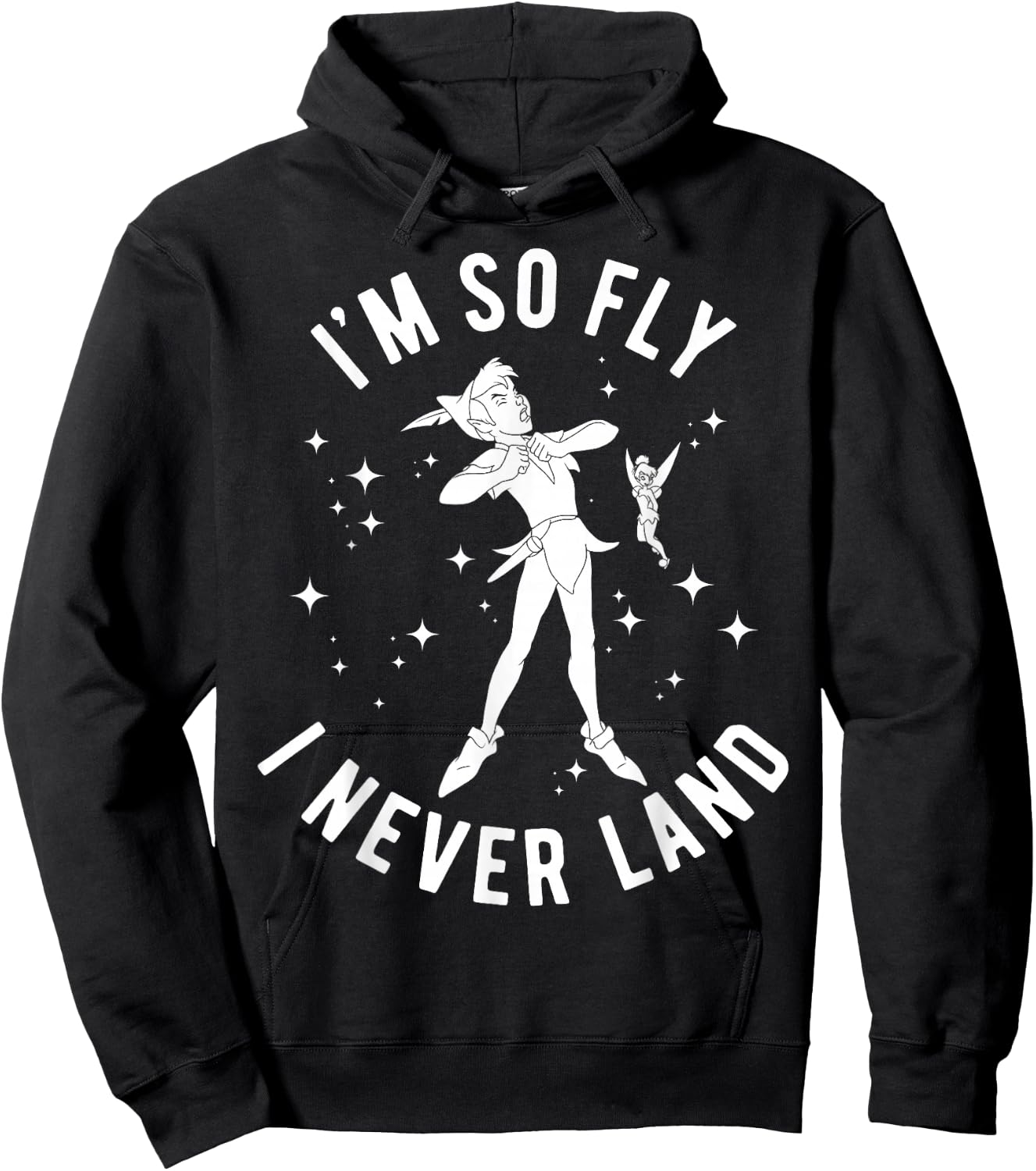 Disney Peter Pan I'm So Fly I Never Land Outline Poster Hoodie - Hoodie | Black