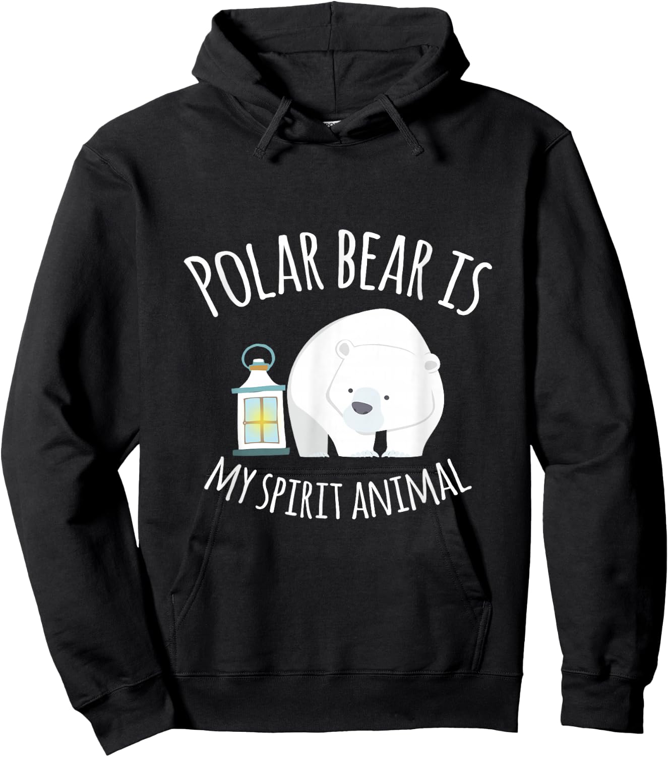 Polar Bear Is My Ghost Animal Funny Gift Hoodie - Hoodie | Black