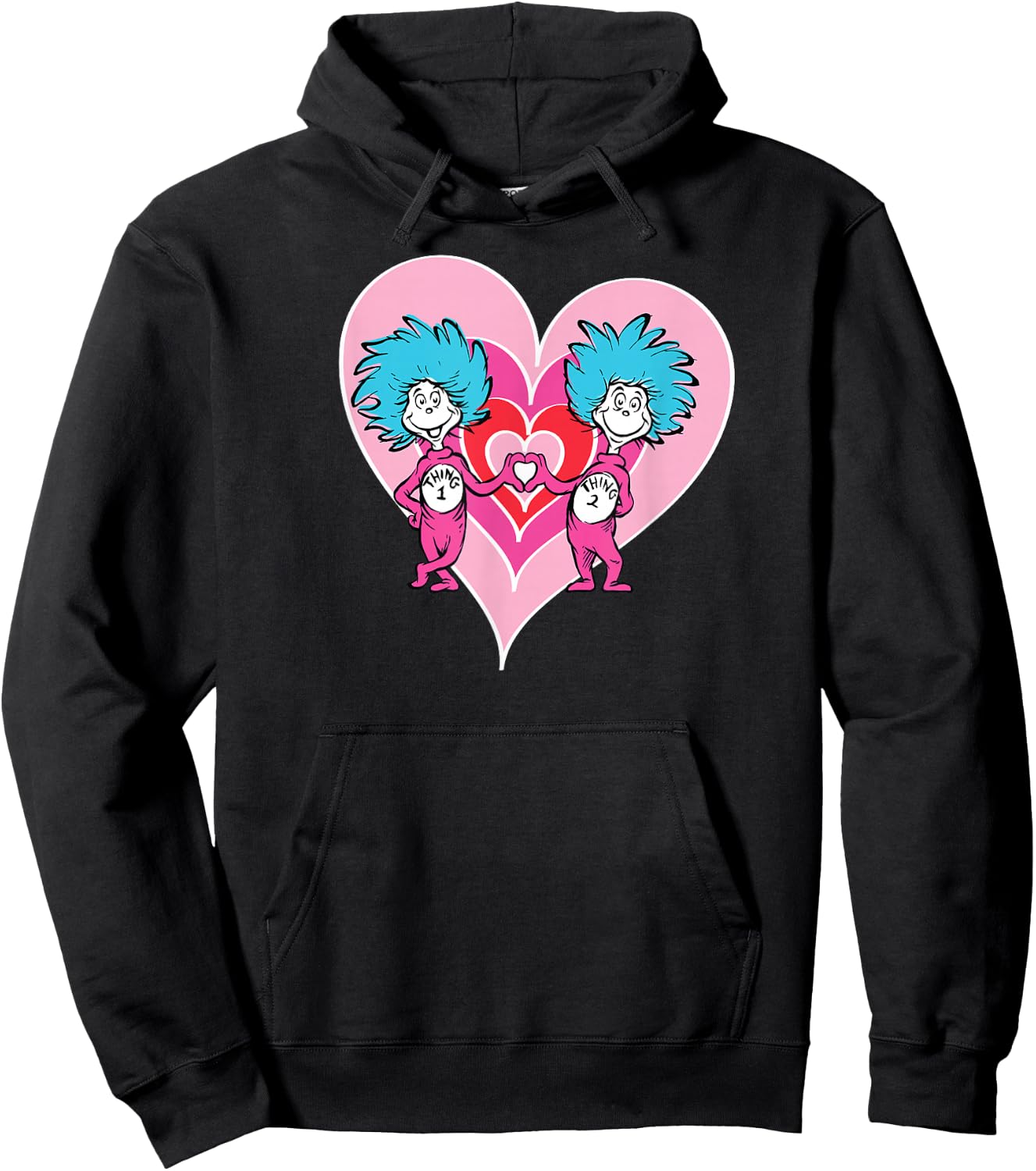 Dr. Seuss Thing 1 Thing 2 Love Hoodie - Hoodie | Black