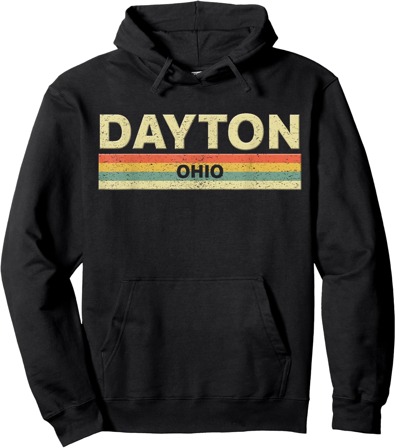 Dayton Ohio Shirt. Vintage Retro 70s 80s Hoodie - Hoodie | Black